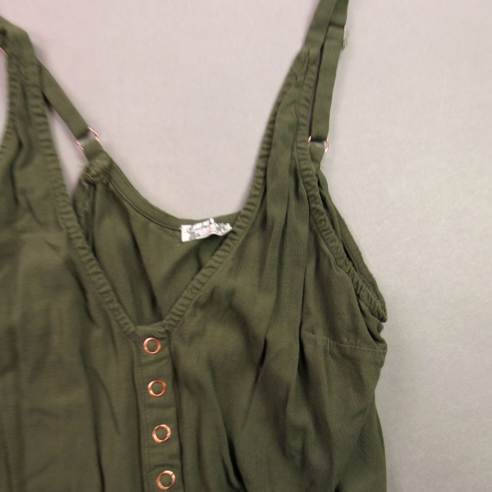 Free People Free People Swimsuit Womens Medium Sleeveless Lightweight V Neck One Piece Green Size ONE SIZE - 2 Thumbnail
