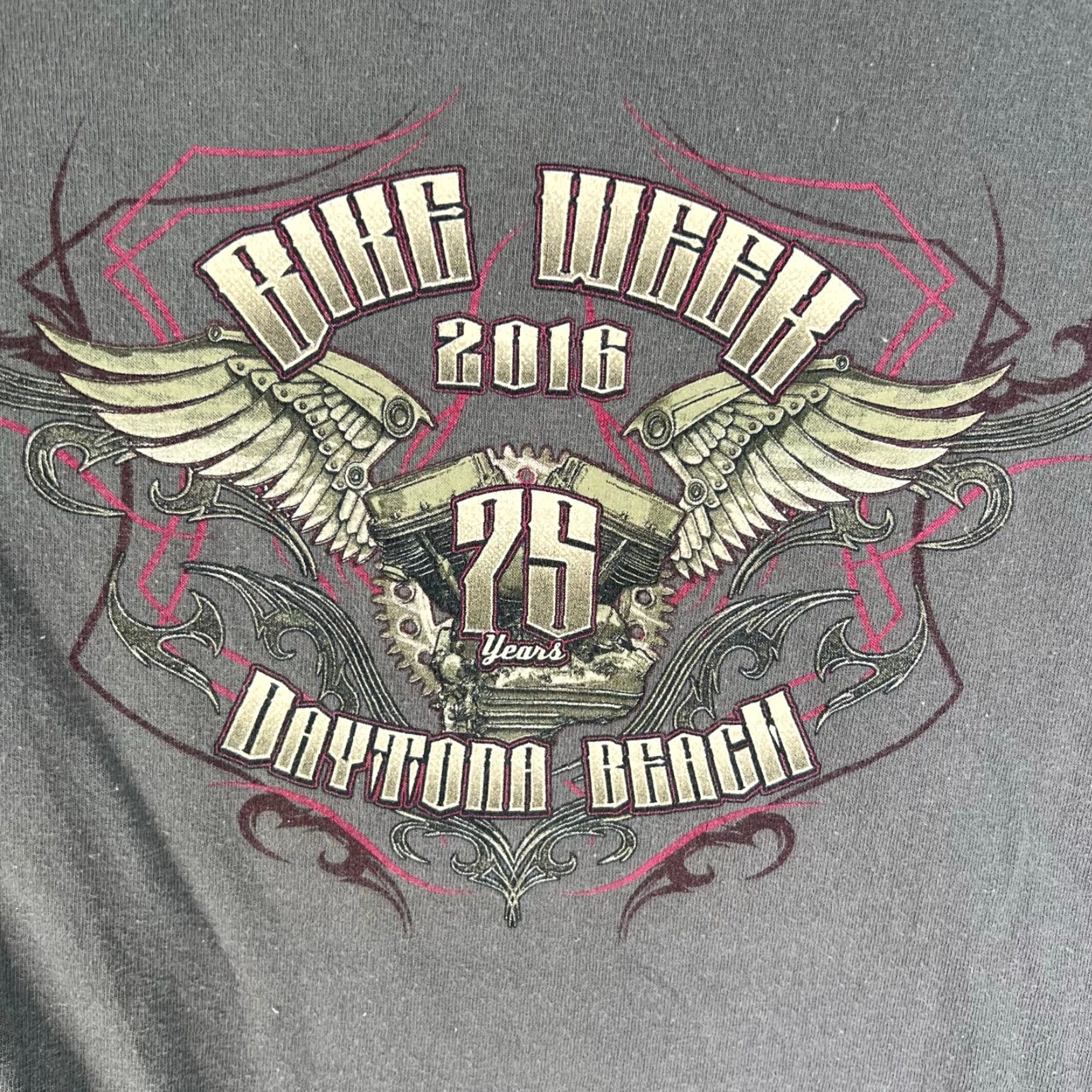 Gildan VINTAGE Harley-Davidson Daytona Bike Week 2016 T-Shirt Mens Size L Gray Biker Motorcycle 90s Size US L / EU 52-54 / 3 - 2 Thumbnail