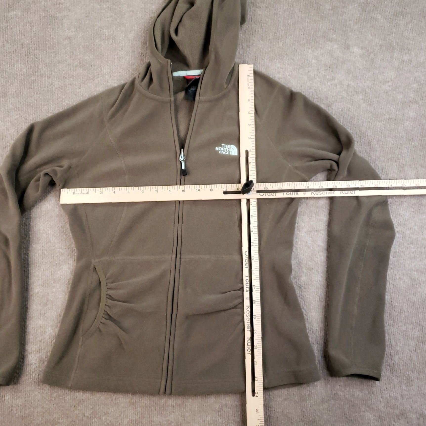 The North Face VINTAGE North Face Fleece Hoodie Womens S Green Polartec Full Zip Outdoor Jacket Size S / US 4 / IT 40 - 2 Thumbnail