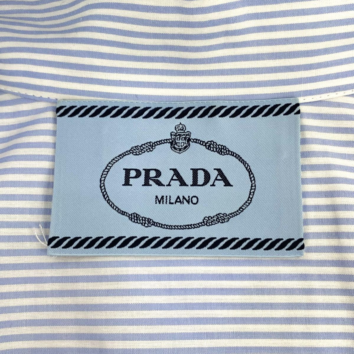 Prada Prada Blue And White Striped Long Sleeve Shirt Dress K26WX Size S / US 4 / IT 40 - 7 Thumbnail