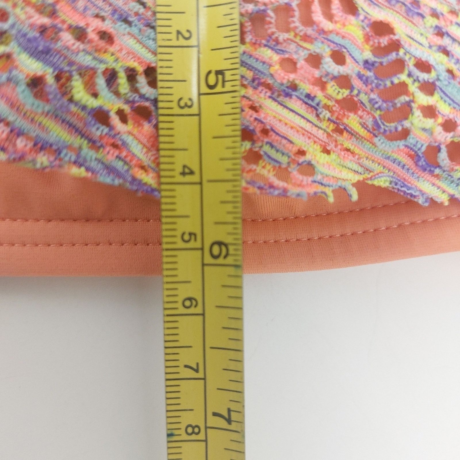 REEF Reef Women's Large Y2K Bikini Top Orange Multicolored Pool Size L / US 10 / IT 46 - 6 Thumbnail
