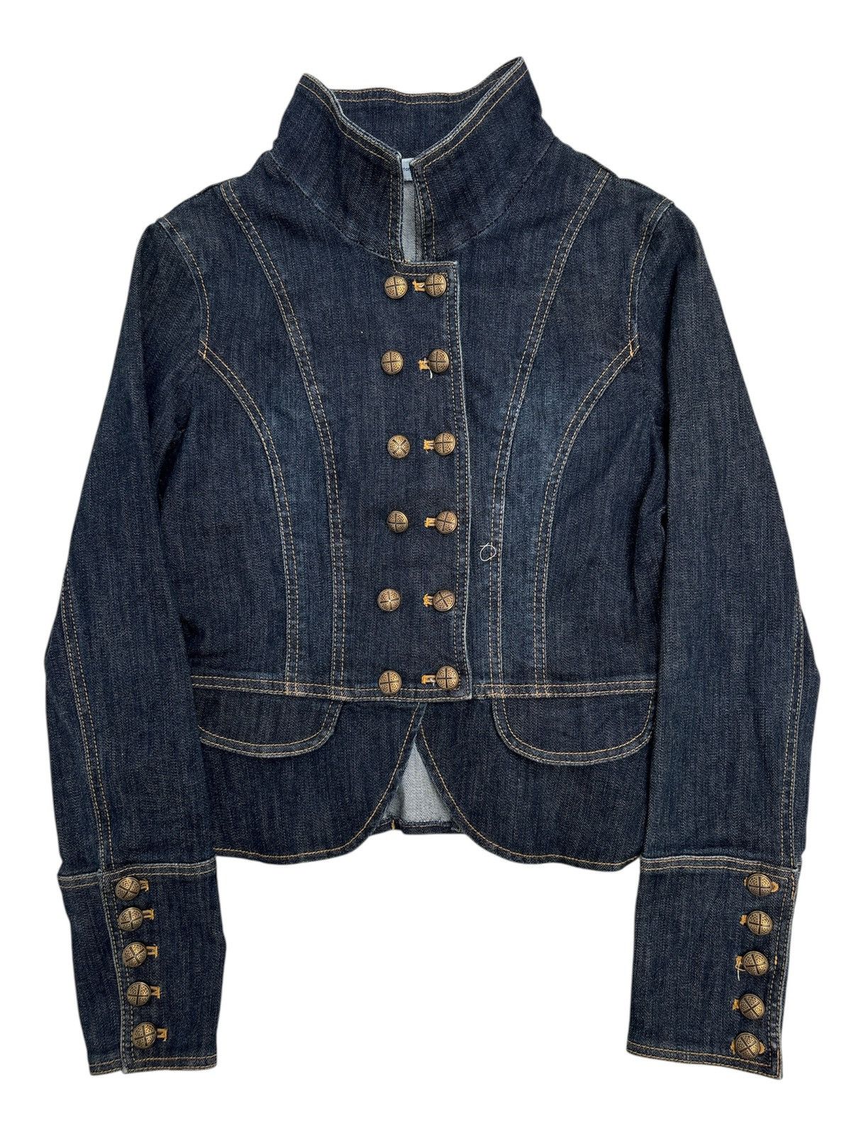 Crop Napoleon Denim Jacket