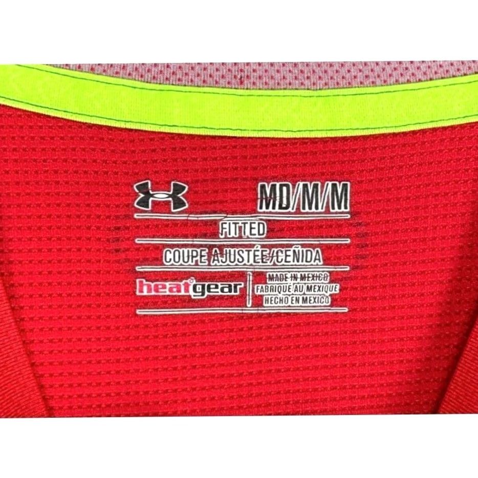 Under Armour Under Armour Shirt Adult Medium Heat Gear Grey Red Baseball Fitted Jersey Mens Size US M / EU 48-50 / 2 - 5 Thumbnail