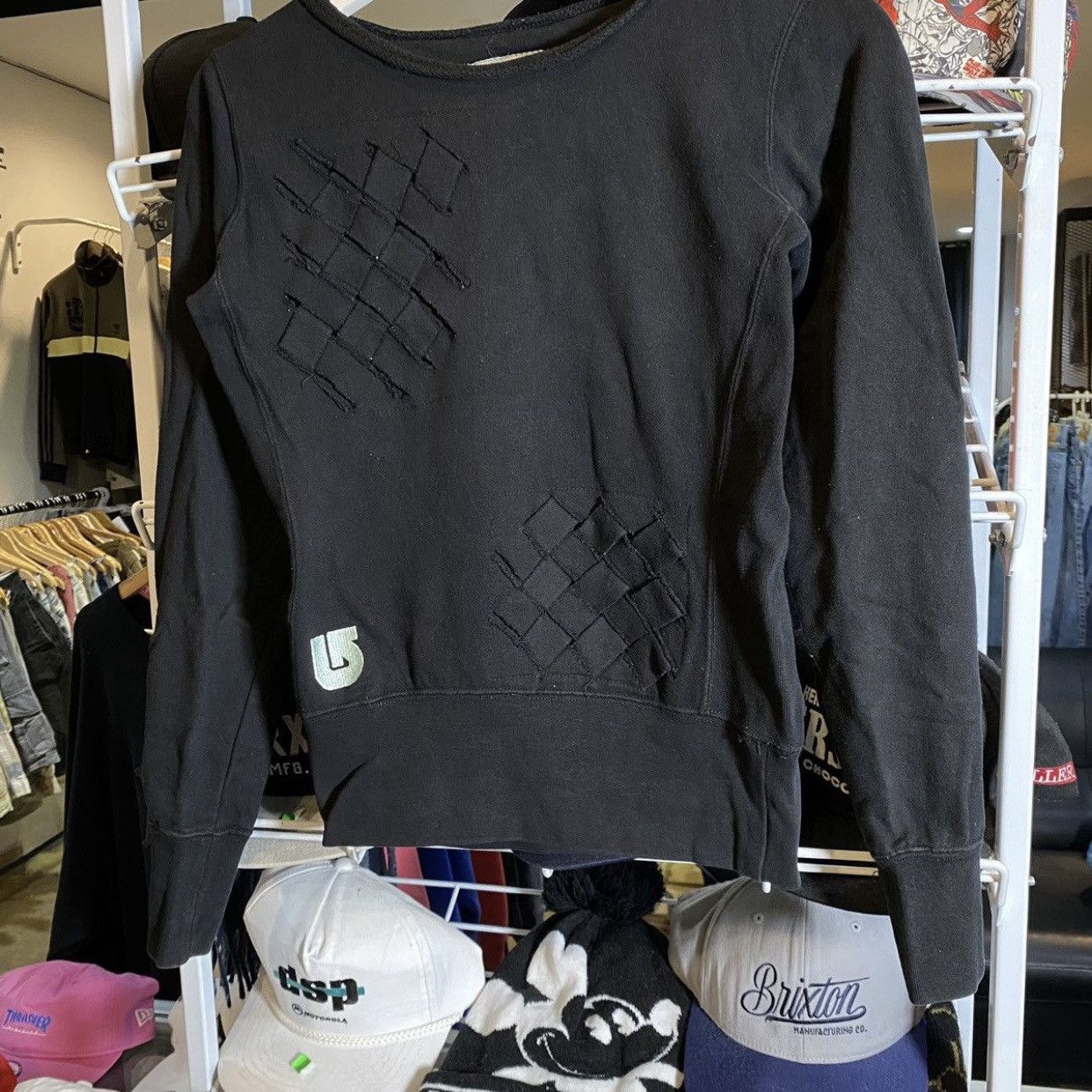 Burton Burton black crewneck sweatshirt woven design Size US XS / EU 42 / 0 - 4 Thumbnail
