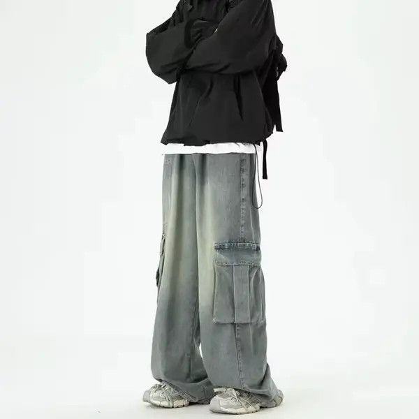 Jean Miyauchi x Mirei Wide Leg Denim Cargo Pant Size US 31 - 2 Thumbnail