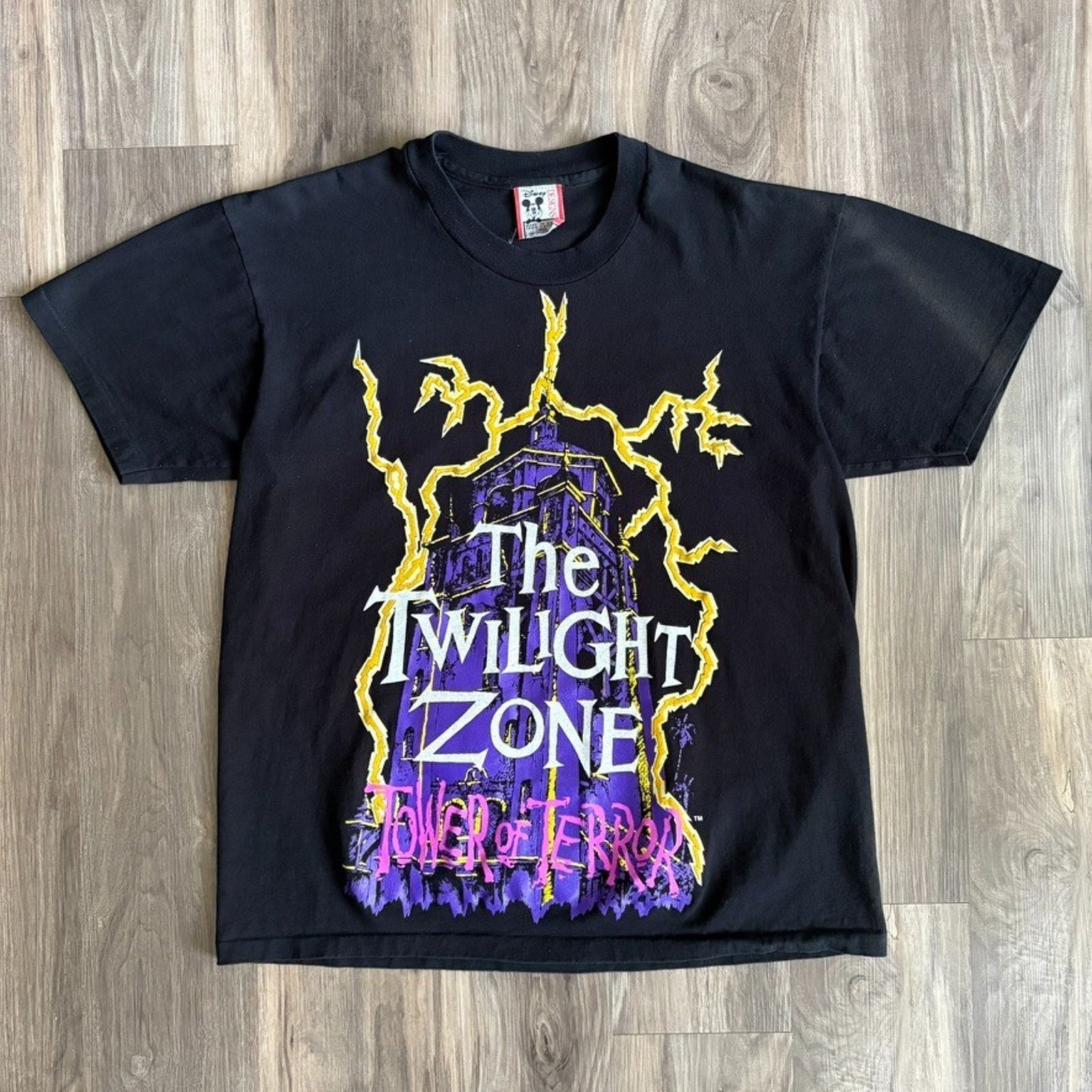 Vintage Disney The Twilight Zone Tower Of Terror T-Shirt L 