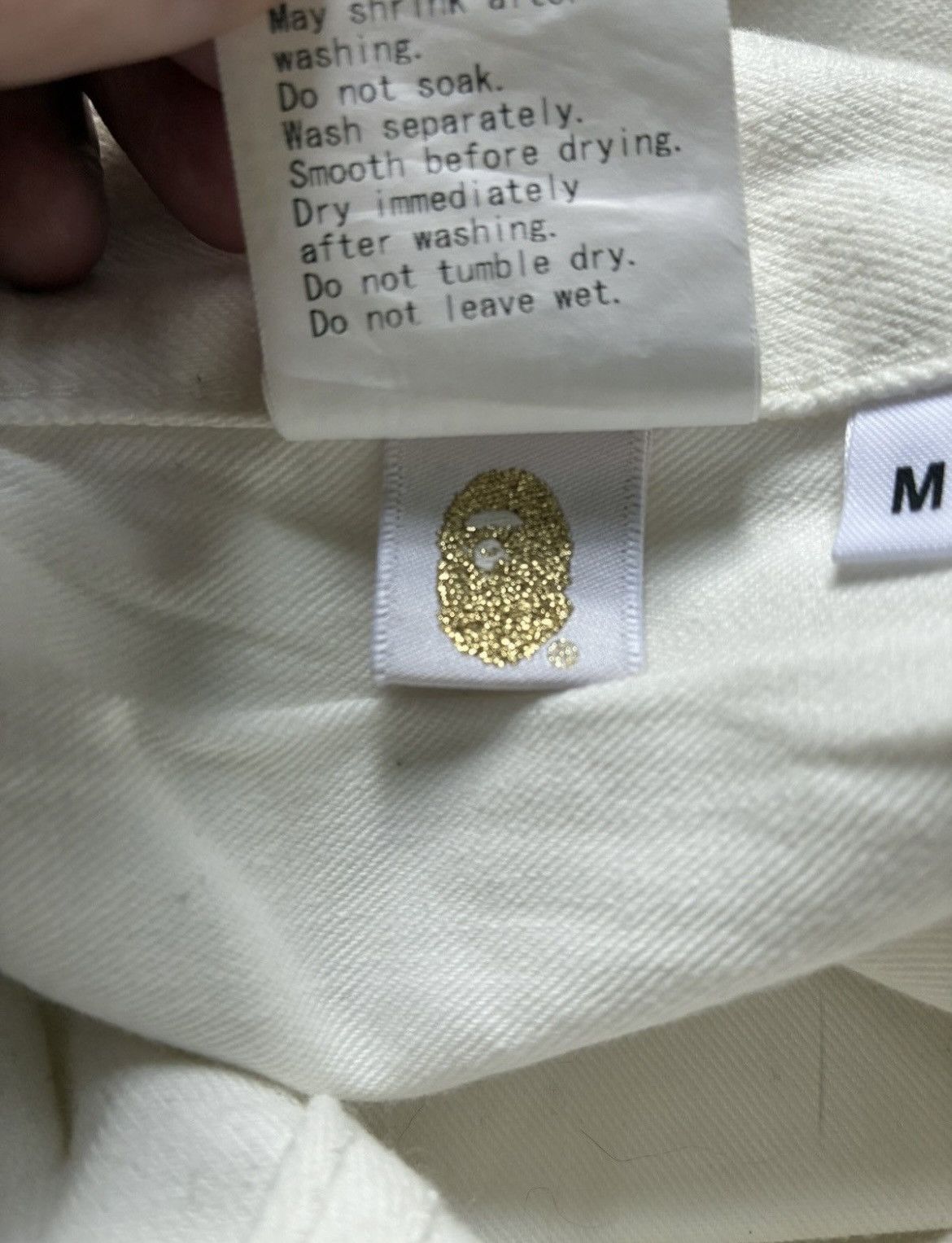 Bape Rare Bape White Distressed Jeans Size US 32 / EU 48 - 10 Thumbnail