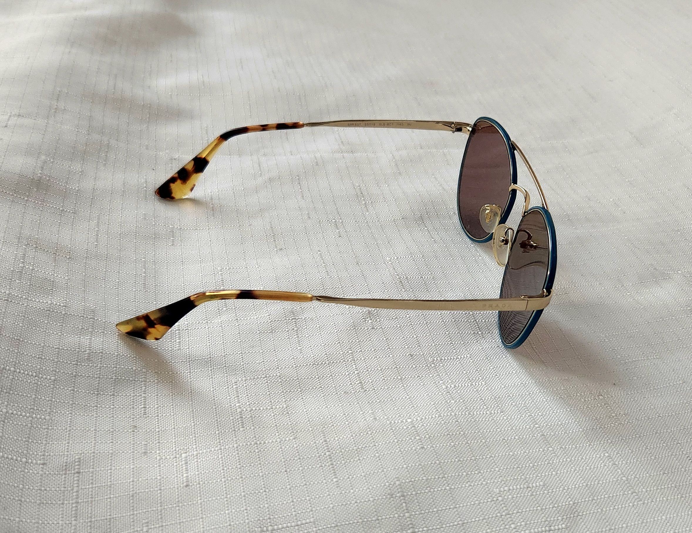 Prada PRADA SPR 63T SL5-8C1 55-19-140 3N GOLD SUNGLASSES Unisex Size ONE SIZE - 3 Thumbnail
