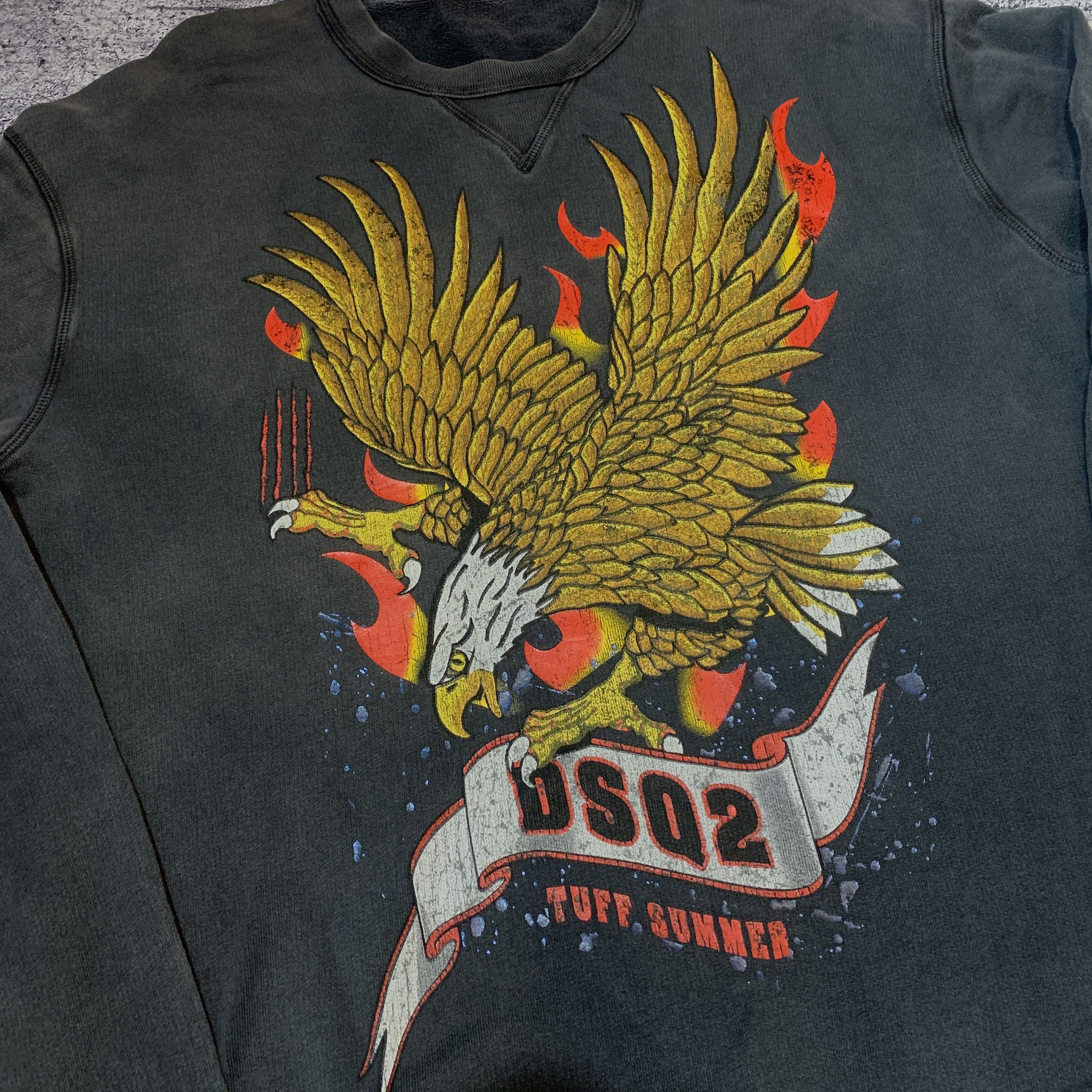 Dsquared2 1990s Dsquared2 Printed Faded Wash Crewneck Size US L / EU 52-54 / 3 - 2 Thumbnail