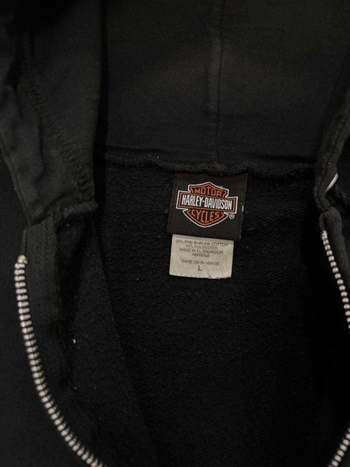Harley Davidson 90s Vintage Harley Davidson Fire Sleeve Zip Up Hoodie Size US L / EU 52-54 / 3 - 5 Thumbnail