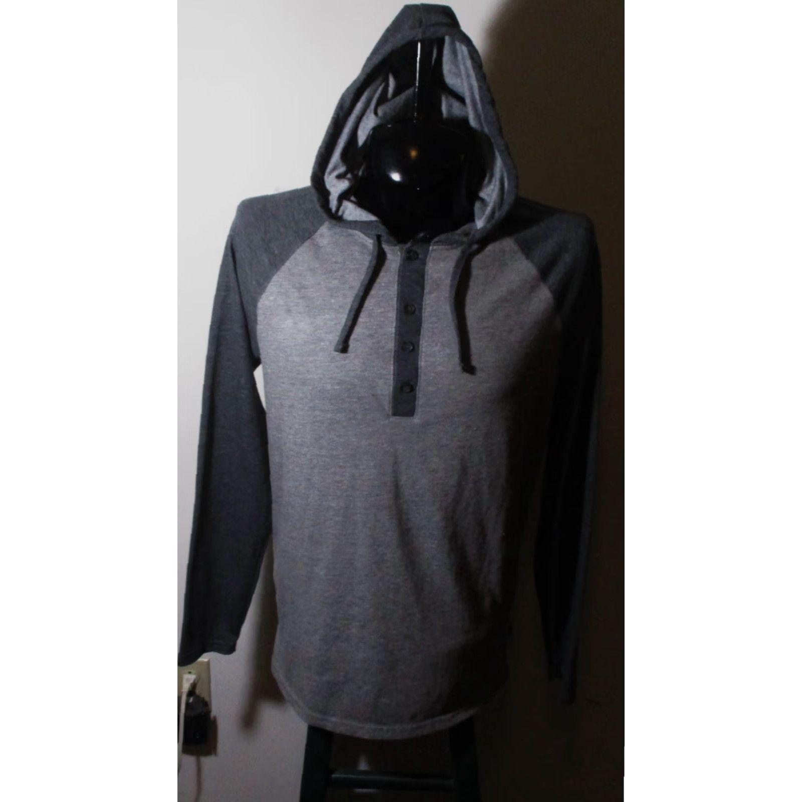 Oakley OAKLEY Hoodie Men's L Gray Long Sleeve V-Neck Drawstring Size US L / EU 52-54 / 3 - 2 Thumbnail