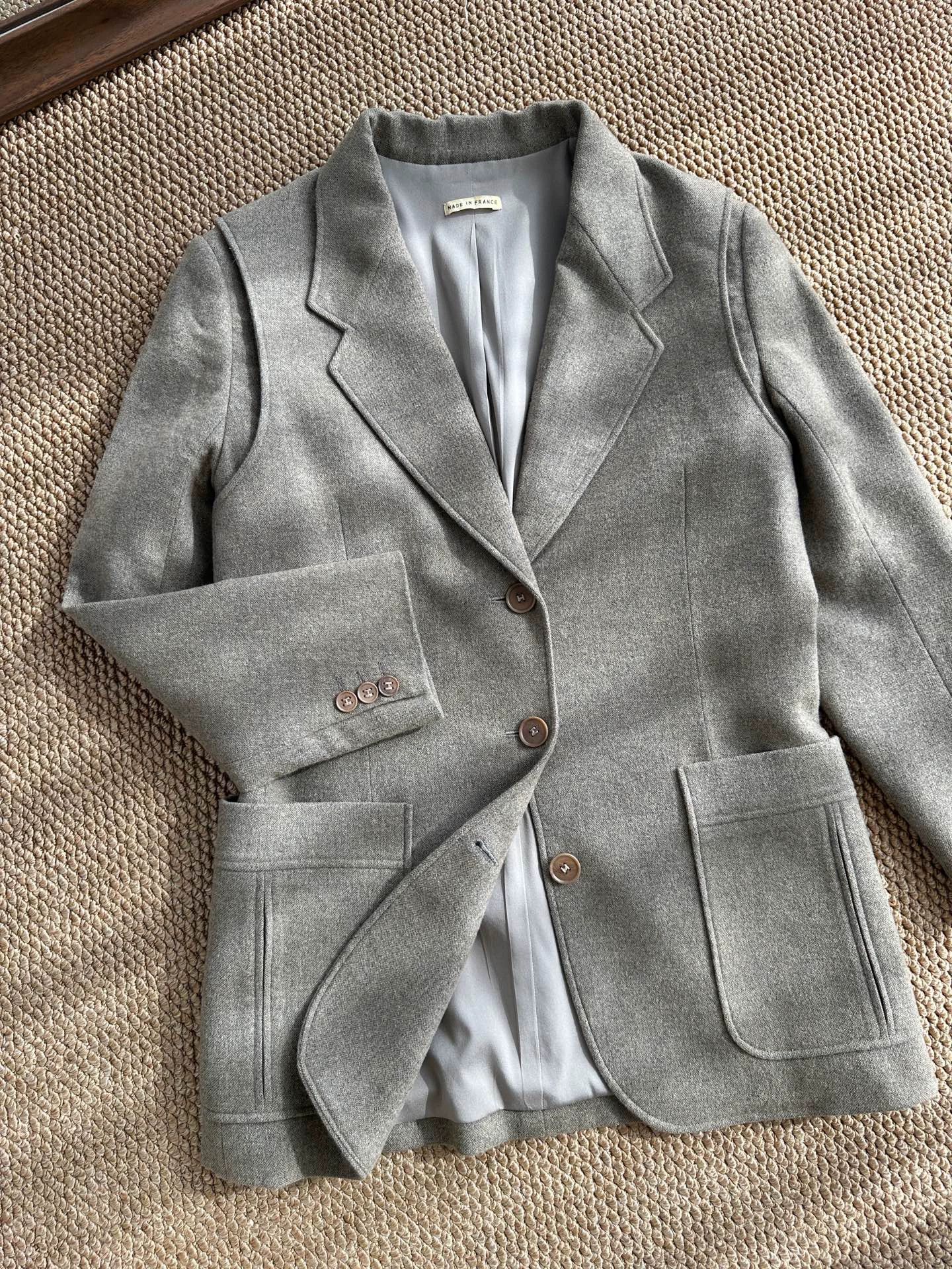 HERMES by Margiela wool cashmere blazer women's green-brown