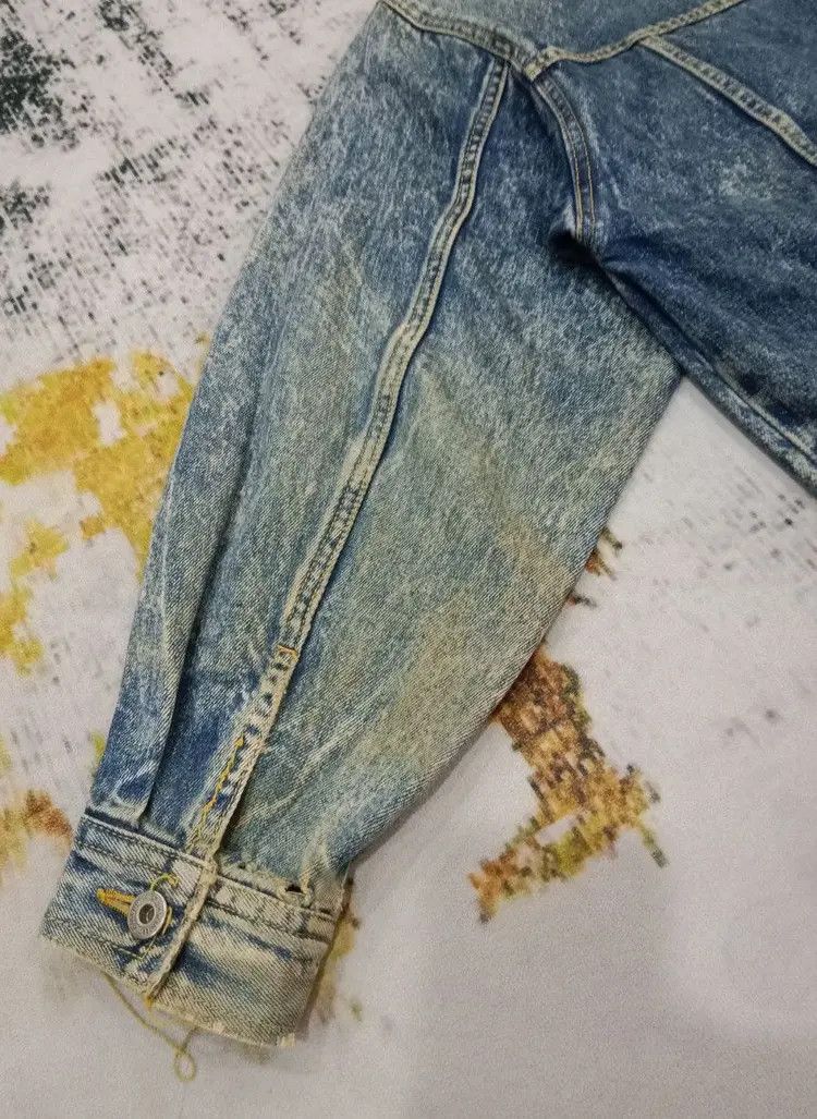 Japanese Brand Vintage OH! FLASH Faded Distressed Oeiflasi Denim Jacket Size US S / EU 44-46 / 1 - 17 Thumbnail