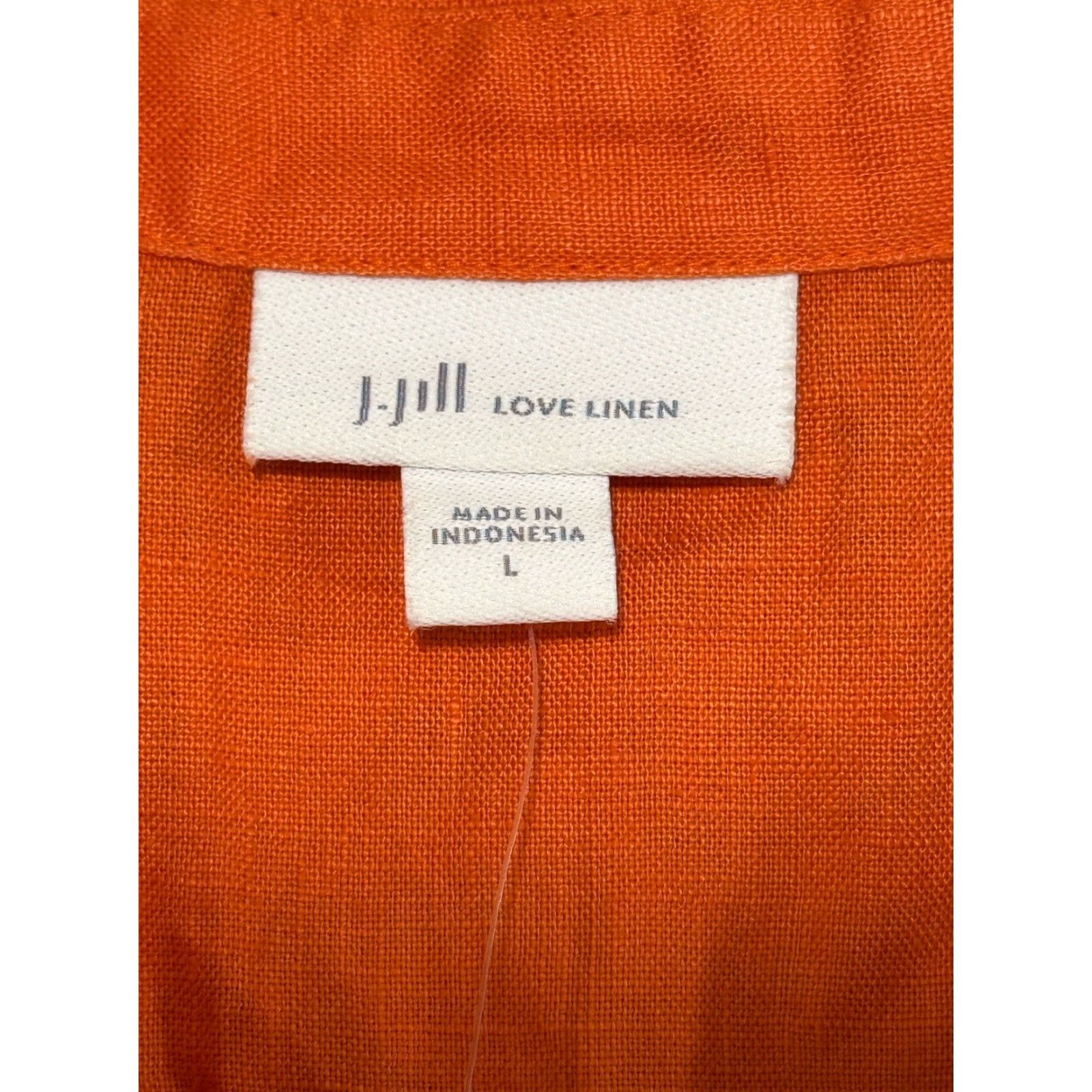 NWT J. Jill Love Linen Zinnia Orange Saffron Shirt Dress Large Shirt Dress  Women - homelandexpress.co.uk