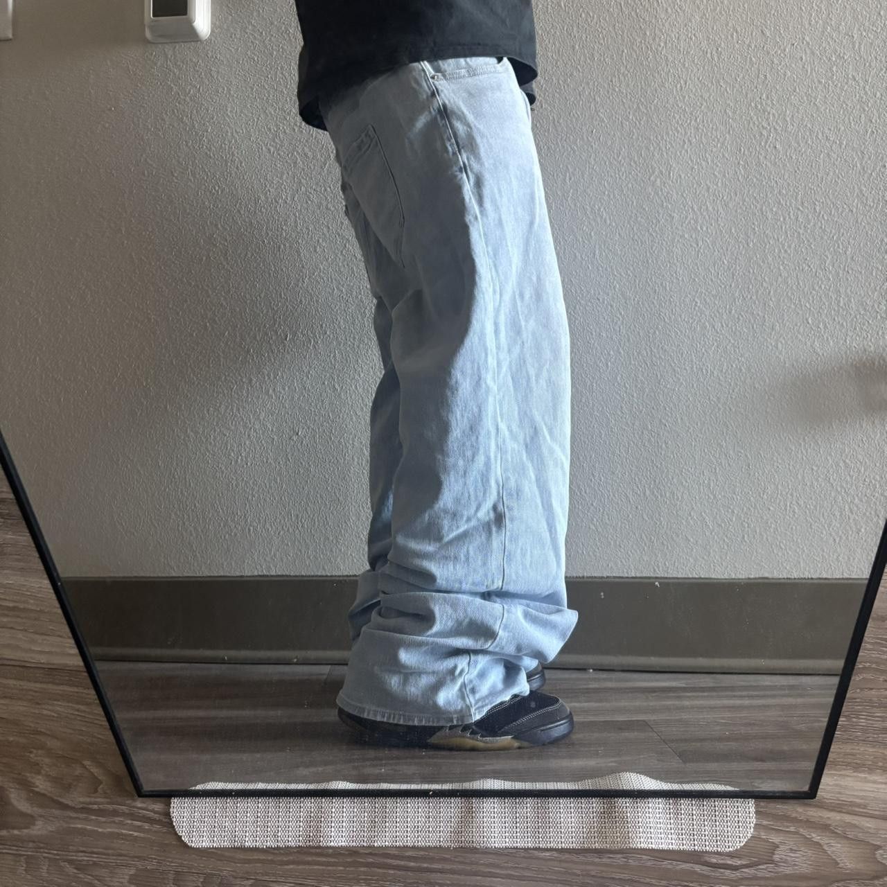 Japanese Brand Crazy Vintage Y2K/2000s Baggy Light Wash Skater Wide Leg Denim Jeans! 34x32 Size US 34 / EU 50 - 2 Thumbnail