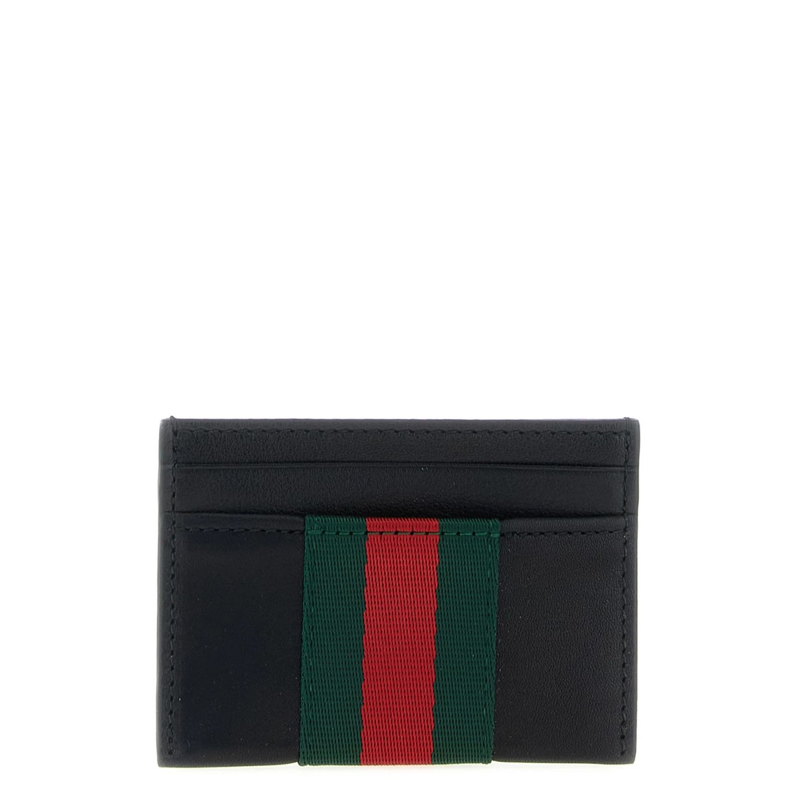 GUCCI Black Web Card Holder New & Authentic