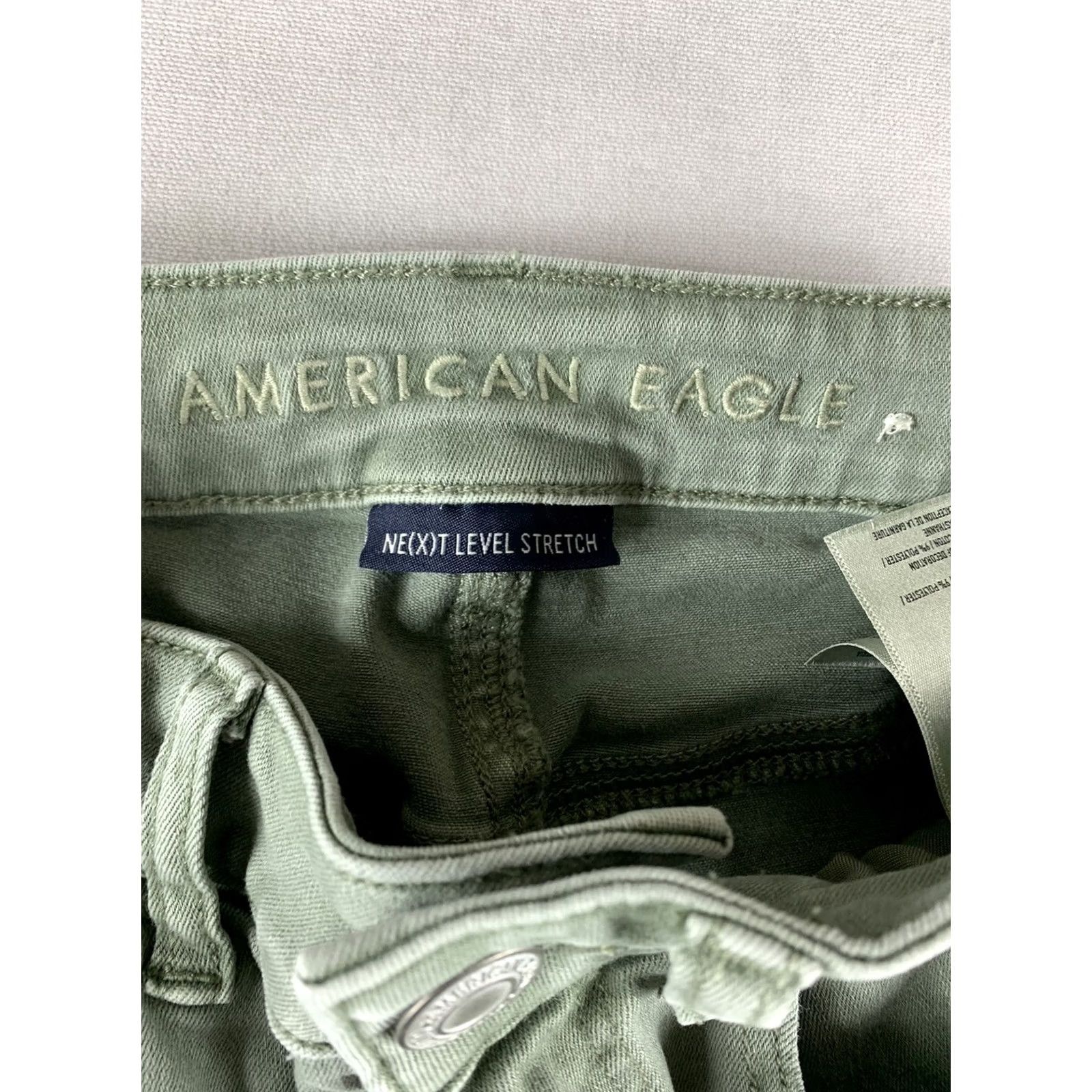 Vintage AMERICAN EAGLE Jeans Jegging WOMENS Size 2 Green Hi Rise Regular Fit Size 26" / US 2 / IT 38 - 5 Thumbnail