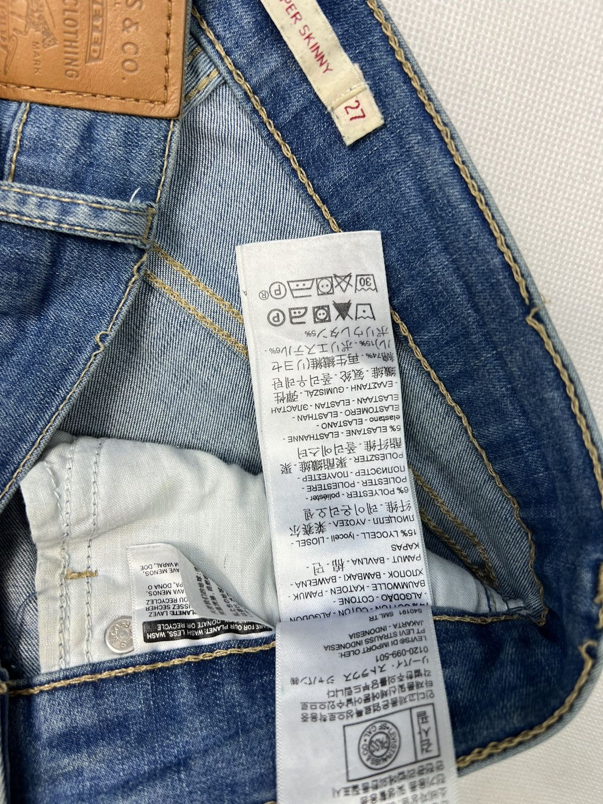 Levi's Spodnie Levi’s Mile High Super Skinny Damskie Jeansy Size 27" / US 4 / IT 40 - 6 Thumbnail