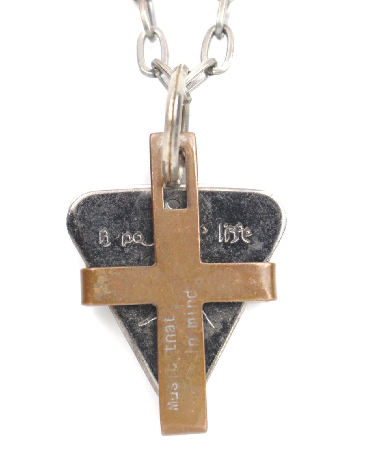 If Six Was Nine 2000S JAPANESE MADE INDUSTRIAL CROSS & SHIELD CHARM NECKLACE Size ONE SIZE - 1 Thumbnail