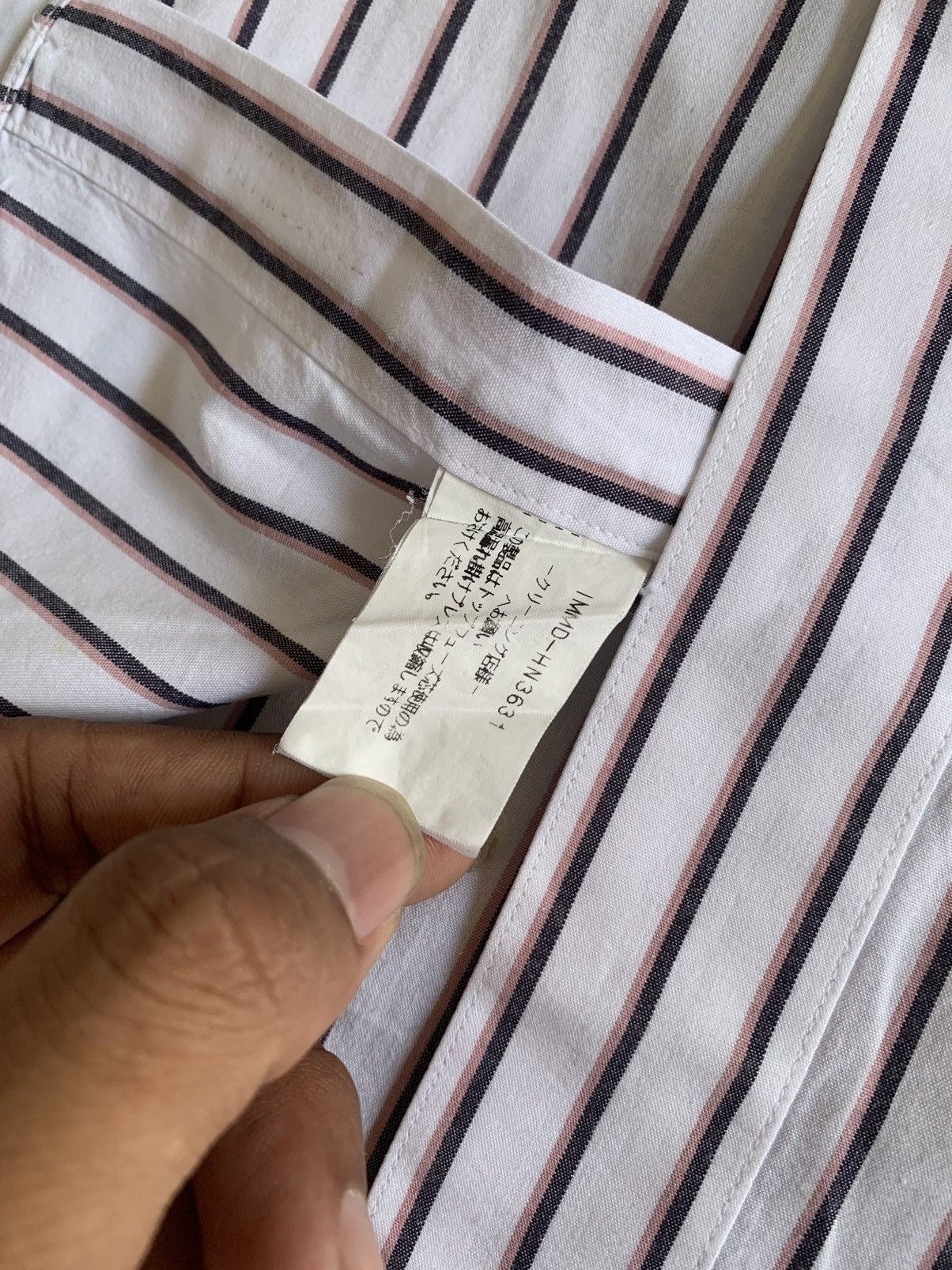 Issey Miyake 💥LAST SALE💥Issey Miyake Striped Shirt Japan Size US L / EU 52-54 / 3 - 6 Thumbnail