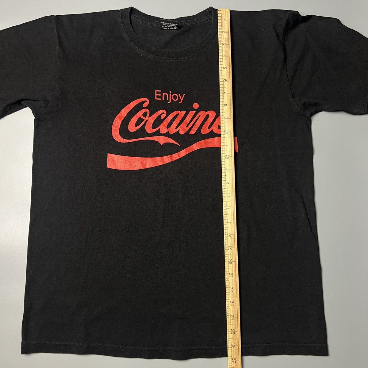 Vintage Vintage enjoy cocaine wording tee grunge coke parody tee Size US L / EU 52-54 / 3 - 12 Thumbnail