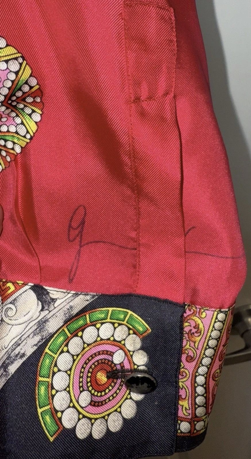 Versace GIANNI VERSACE Silk shirt Le Croci print IT 48 S/S 1992 Size US M / EU 48-50 / 2 - 4 Thumbnail