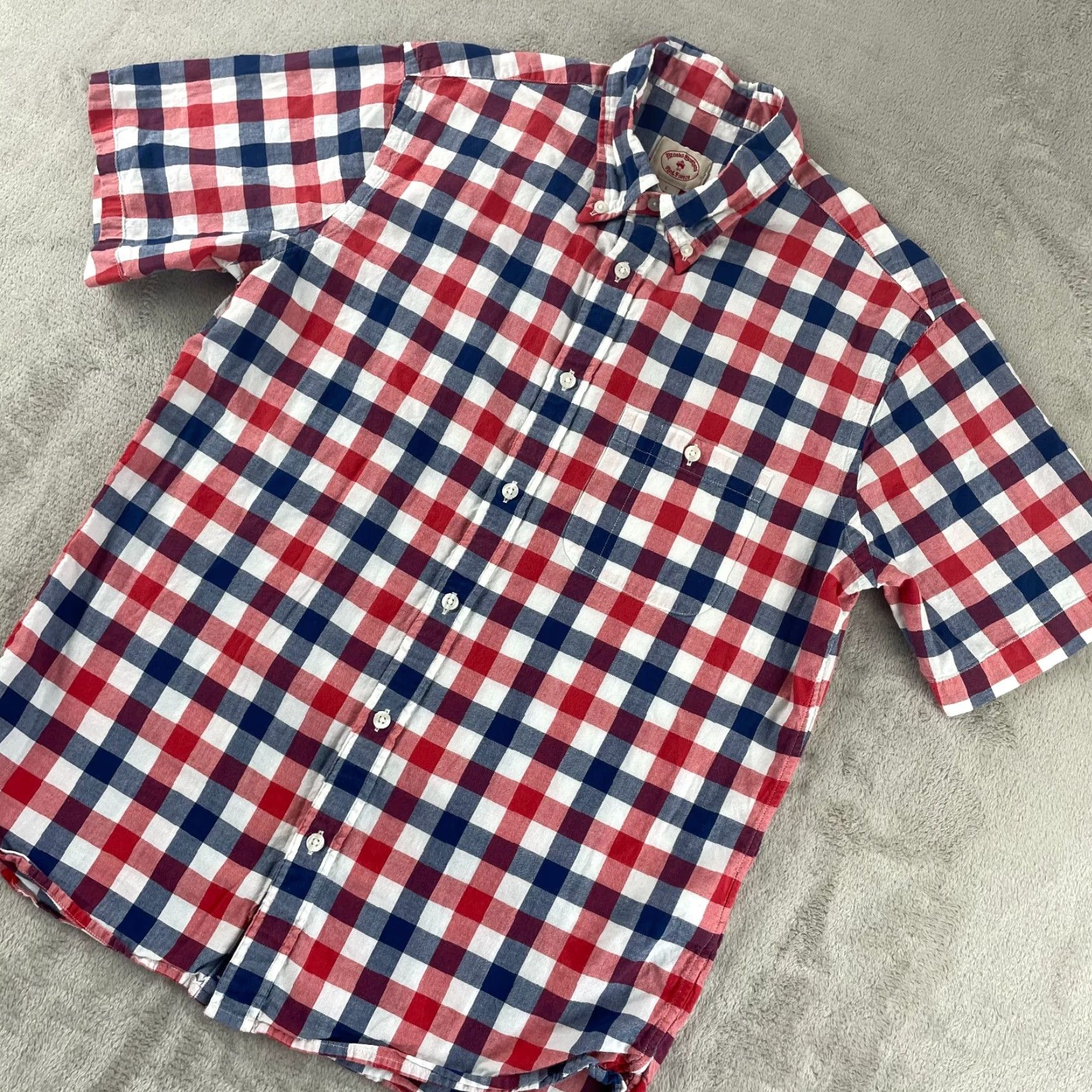 Brooks Brothers Brooks Brothers Shirt Men Large Multicolor Check Short Sleeve Button-Up Casual Size US L / EU 52-54 / 3 - 4 Thumbnail