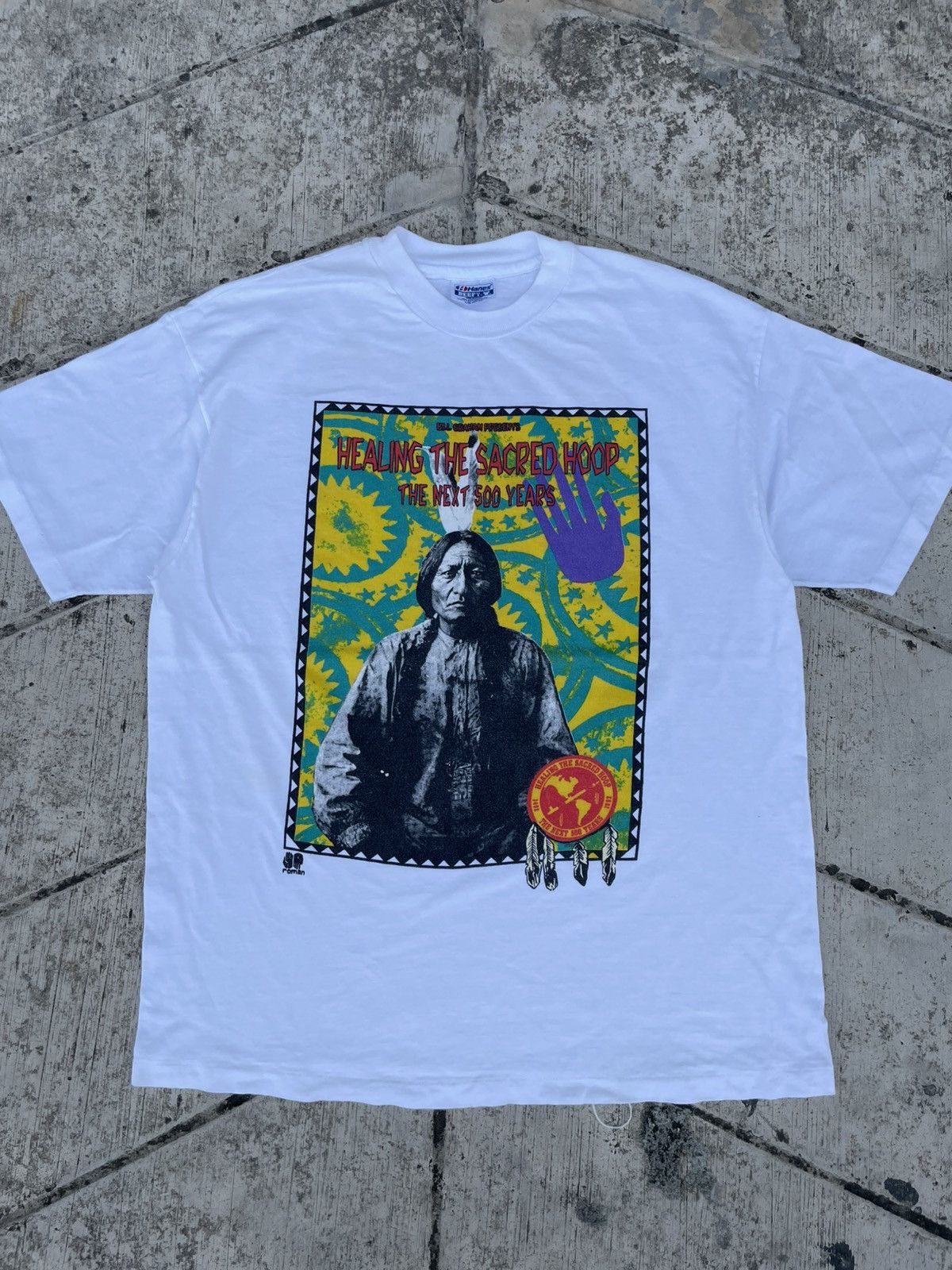Vintage Photo tee Sitting Bull by Michael Roman Size US XL / EU 56 / 4 - 2 Thumbnail
