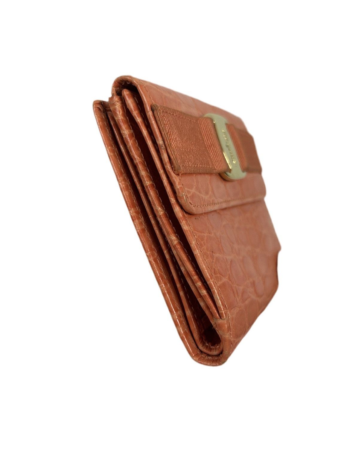 Salvatore Ferragamo Ferragamo Orange Leather Bifold Wallet Size ONE SIZE - 7 Thumbnail