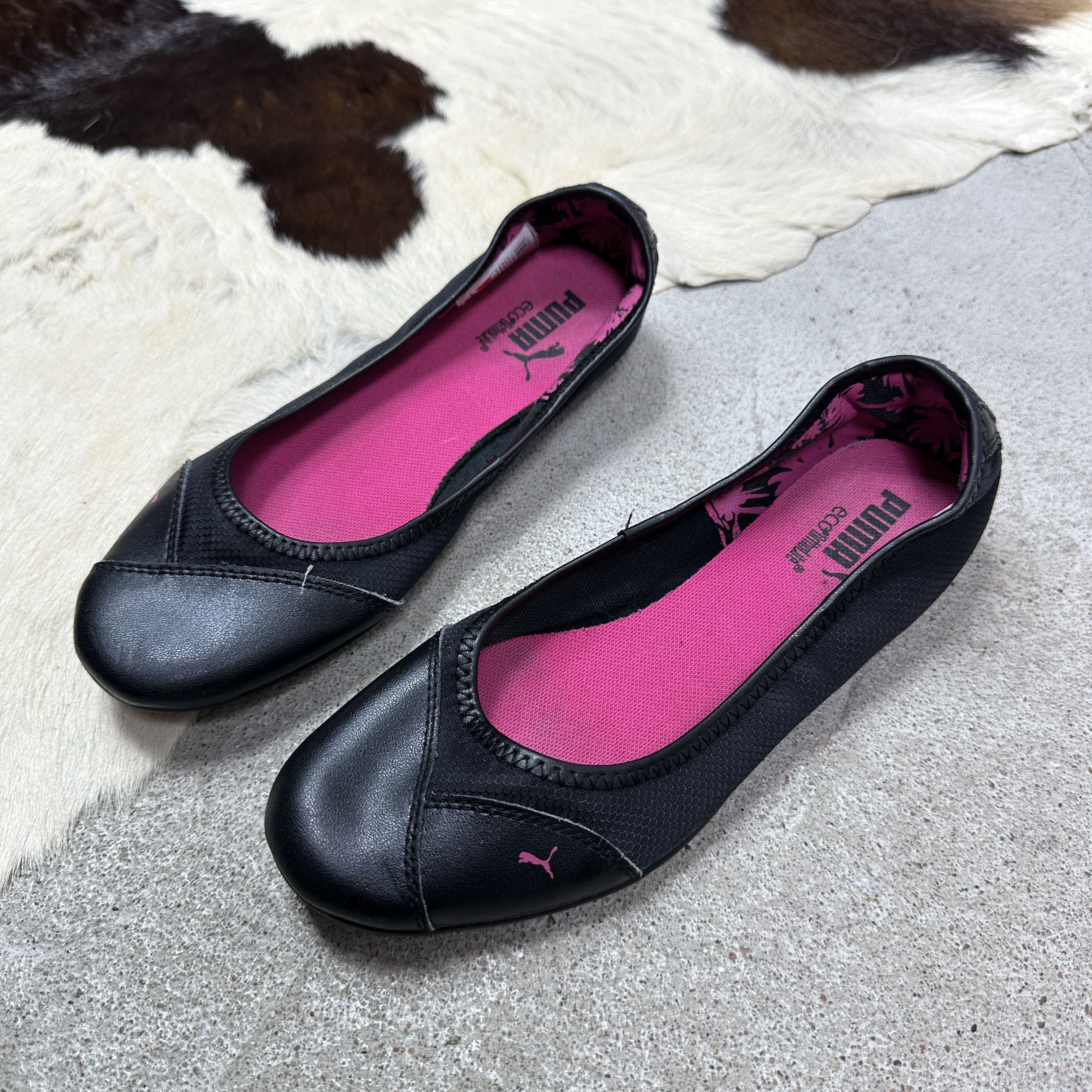 Puma Vintage Leather Sporty Casual Puma Ballet Flats Y2K Size US 6 / IT 36 - 2 Thumbnail