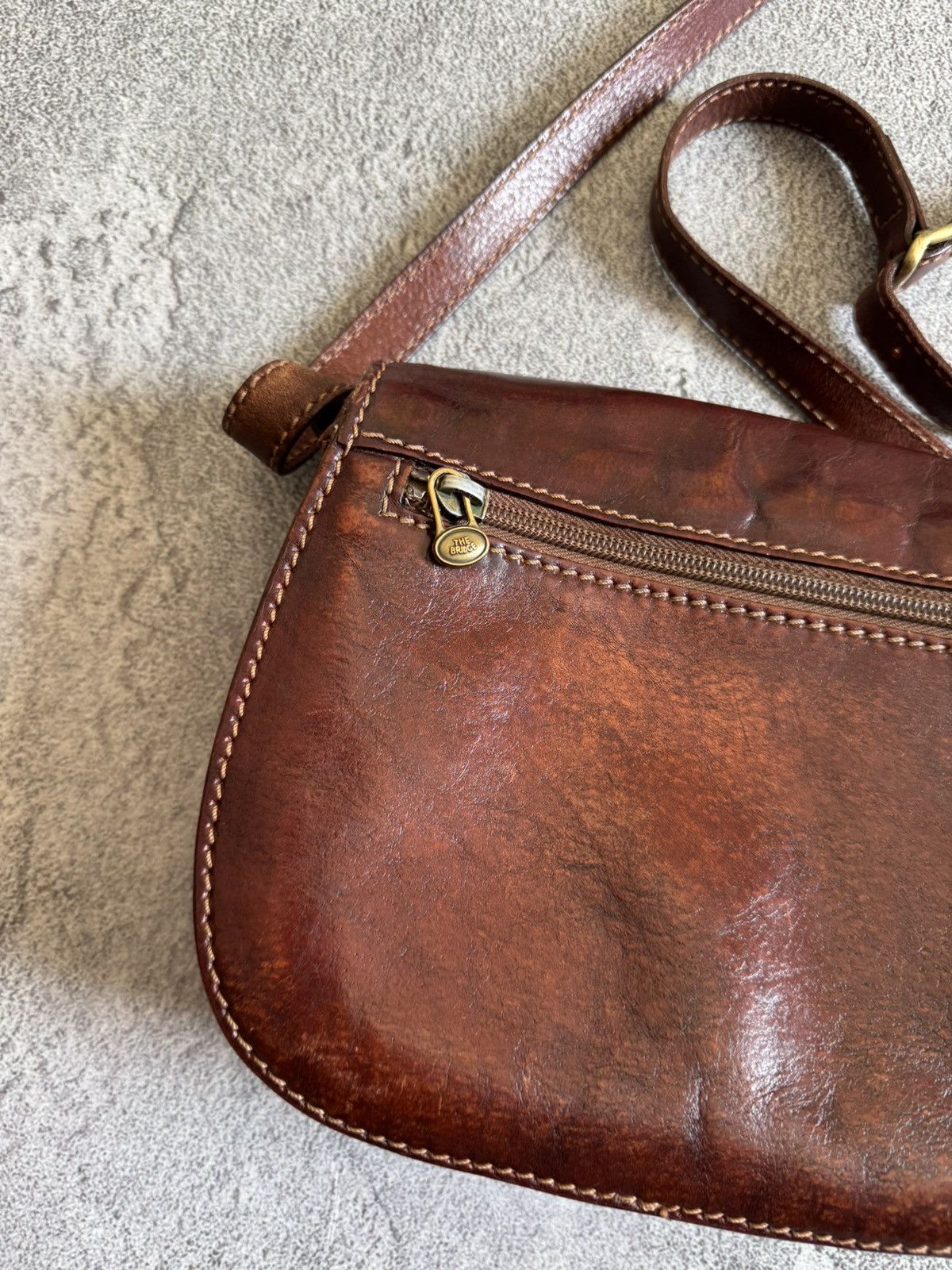 Leather The Bridge brown vintage leather bag 💼 shoulder Size ONE SIZE - 12 Thumbnail