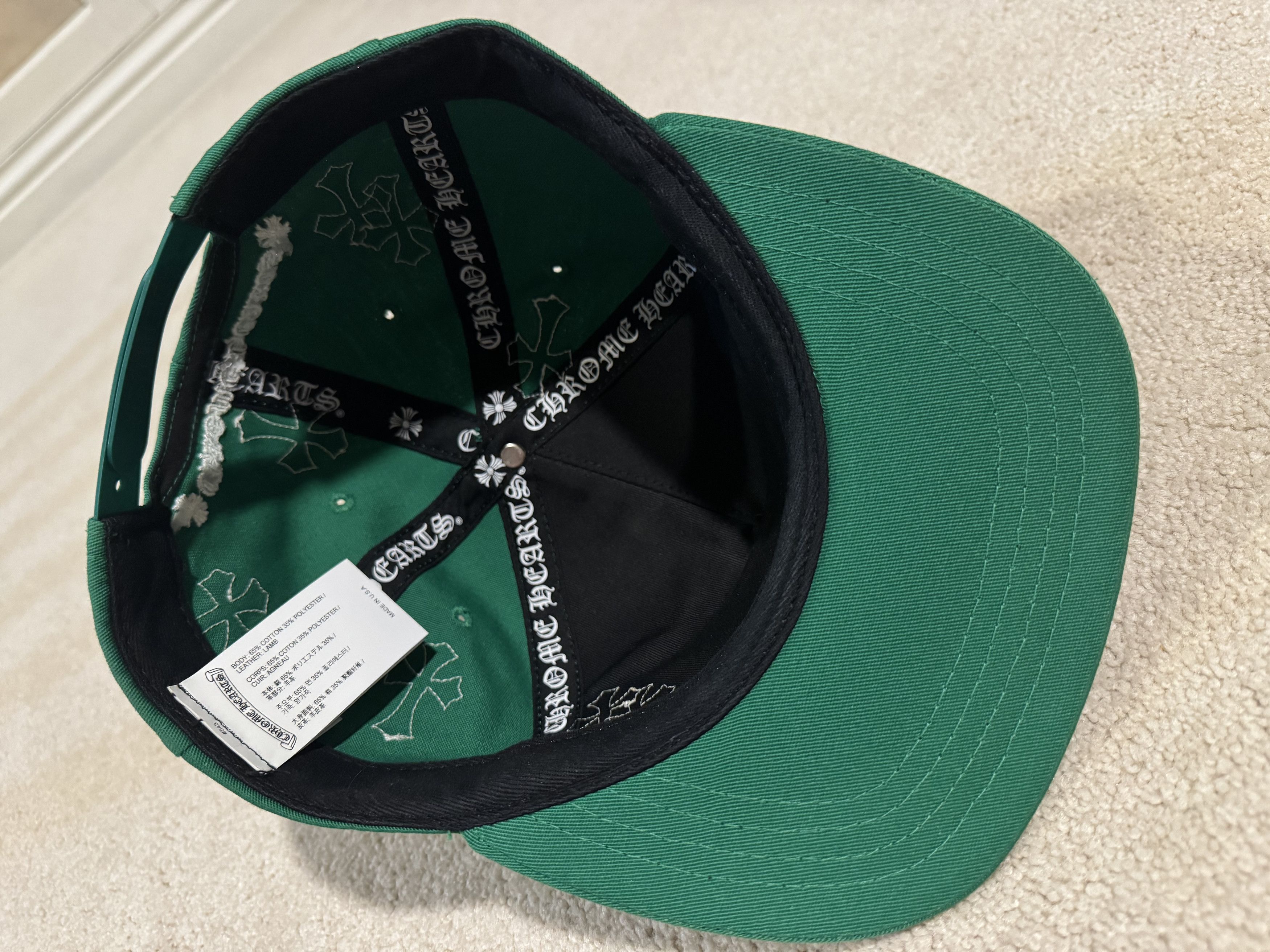 Chrome Hearts Chrome Hearts Green Cross Patch Hat Size ONE SIZE - 3 Thumbnail