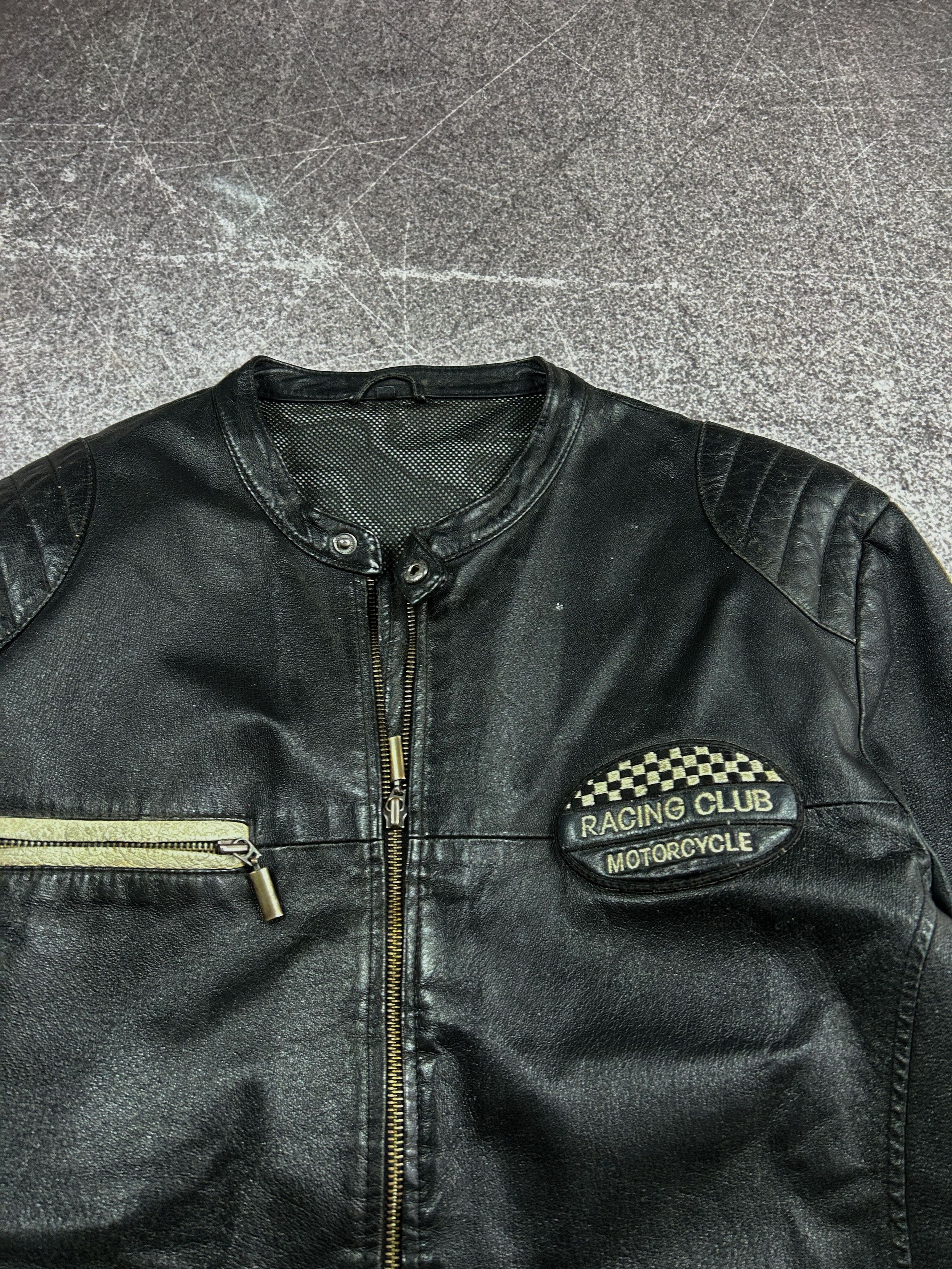 Designer VINTAGE MARLBORO FERRARI STYLE LEATHER RACING LEATHER JACKET Size US M / EU 48-50 / 2 - 5 Thumbnail