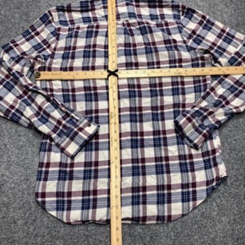 Lucky Brand Lucky Brand Shirt Mens Medium Burgundy Blue Plaid Saturday Stretch Button-Down Shirt Size US M / EU 48-50 / 2 - 7 Thumbnail