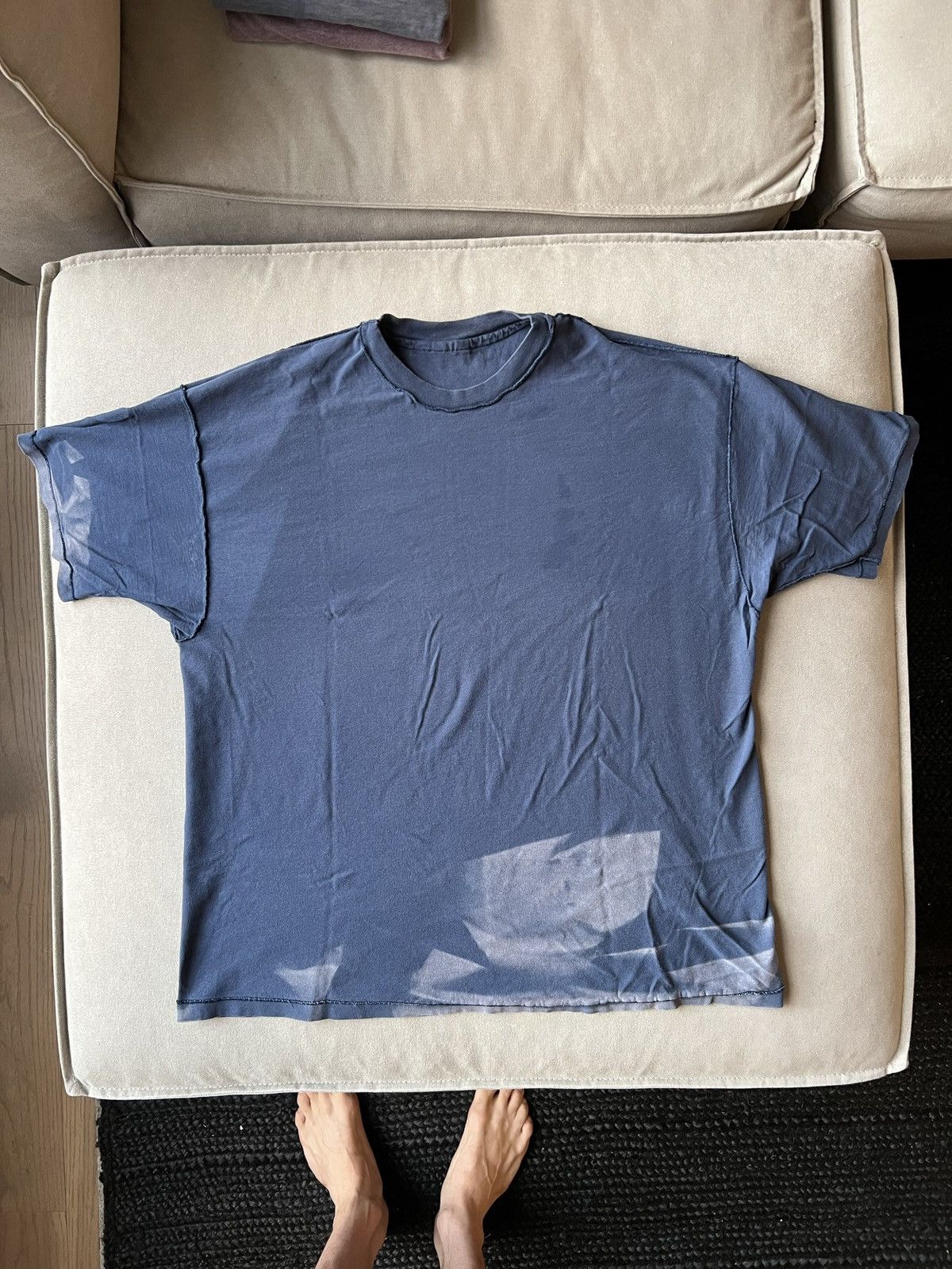 Vintage Sunfaded Navy Tee — Natural Arc Fade Size US M / EU 48-50 / 2 - 3 Thumbnail