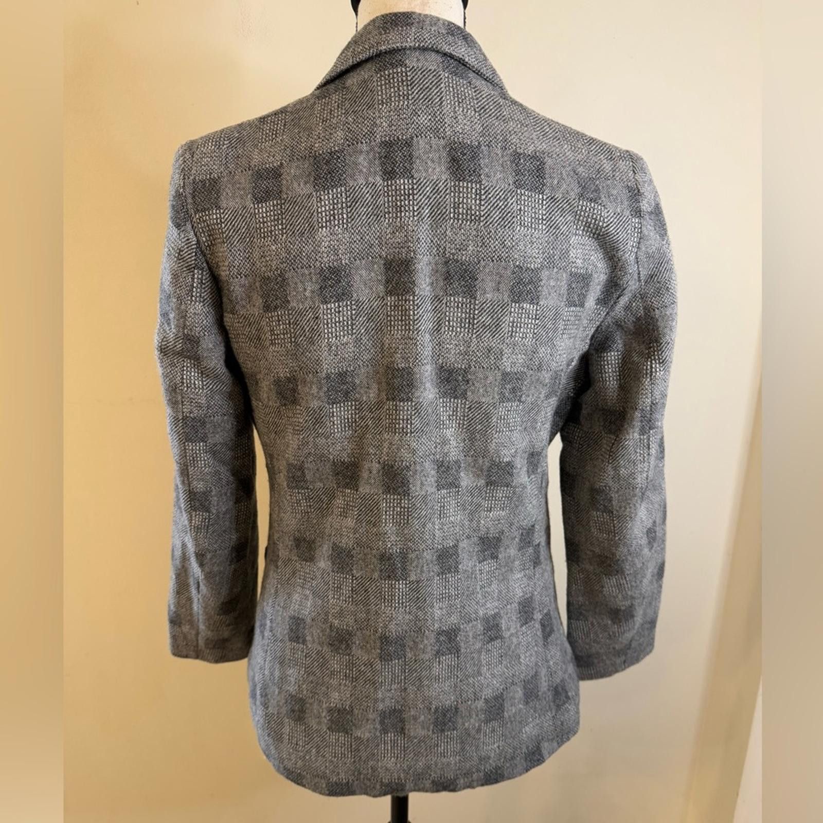 Other By Brooks gray checkered wool blend blazer SZ 7/8 Size M / US 6-8 / IT 42-44 - 5 Thumbnail