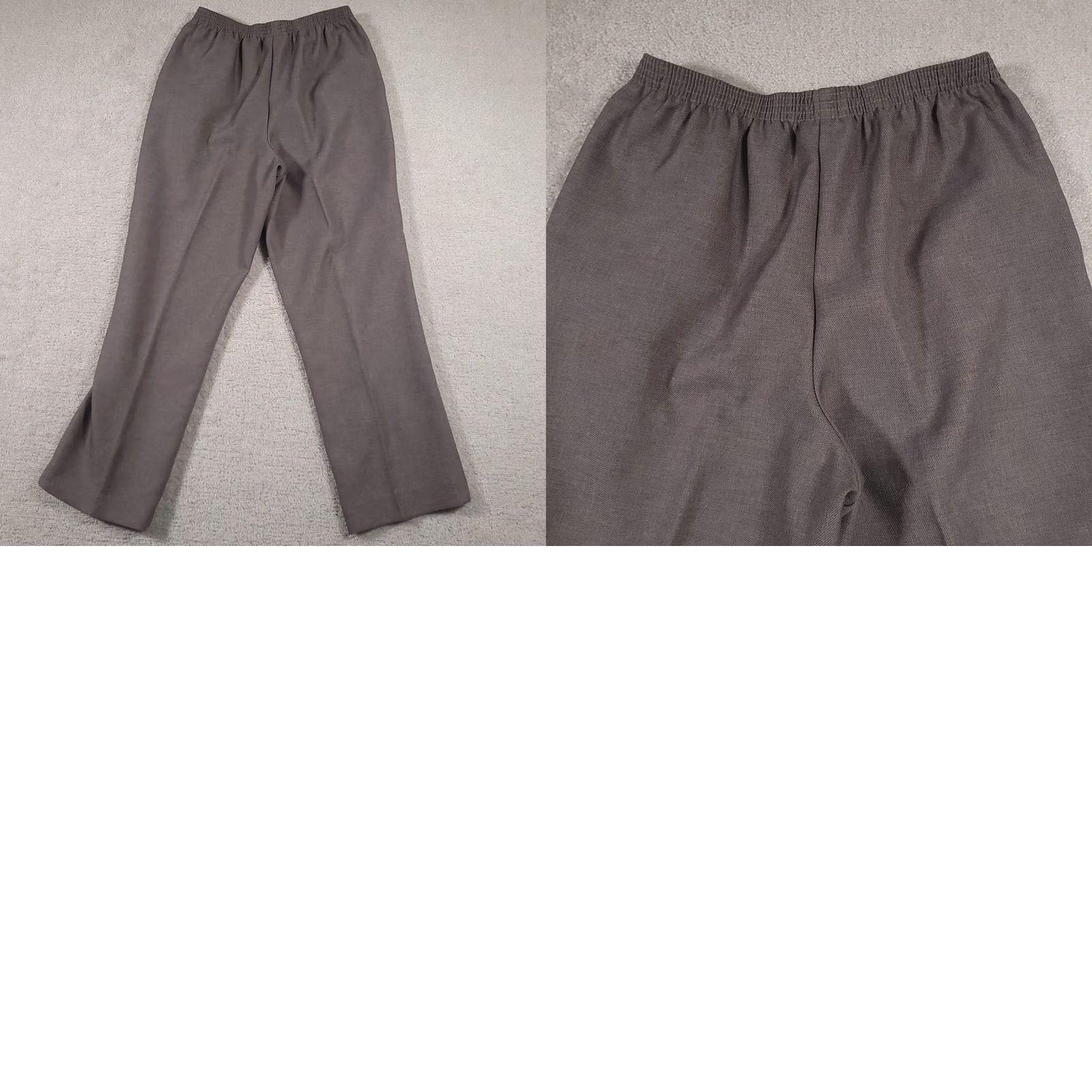 Vintage Alfred Dunner Pants Womens 10 Gray Straight Leg Pull On Pockets Workwear Career Dress Pants Slimline Size 32" / US 10 / IT 46 - 9 Thumbnail