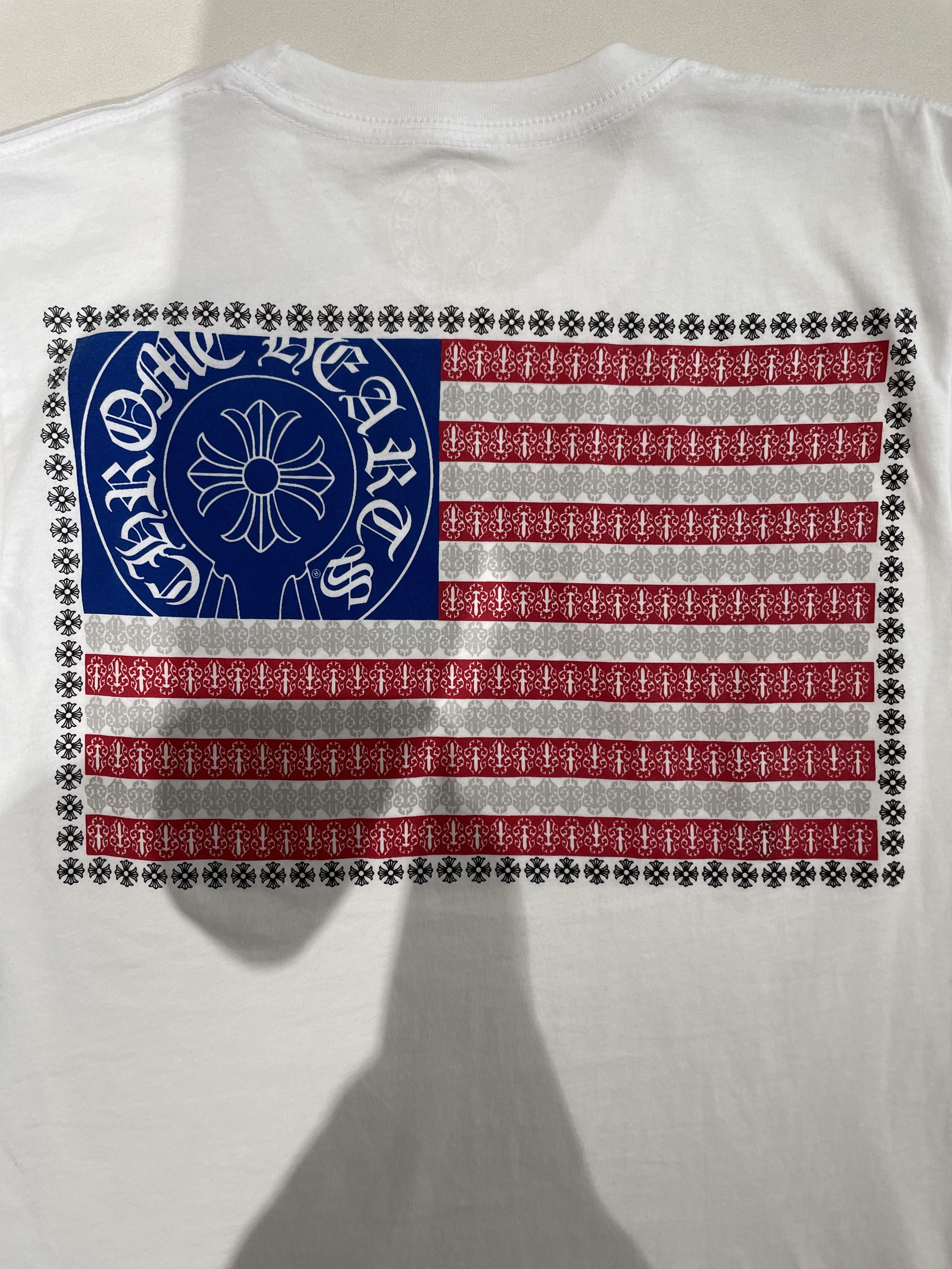 Chrome Hearts Chrome Hearts USA National Flag Horseshoe Short Sleeve Tee Size S / US 4 / IT 40 - 6 Thumbnail