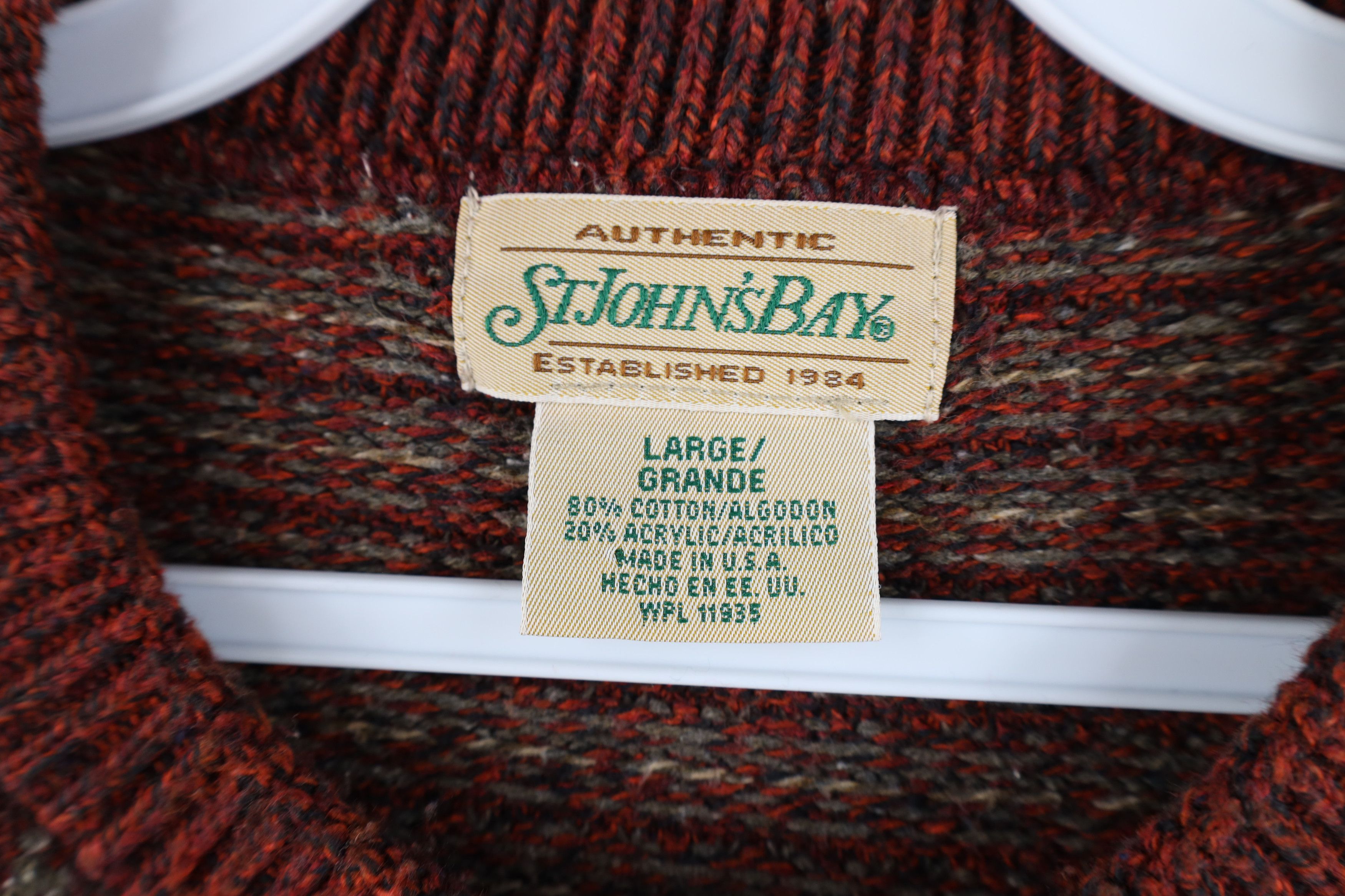 Vintage Vintage 90s Streetwear Ribbed Knit Crewneck Sweater Size US L / EU 52-54 / 3 - 5 Thumbnail