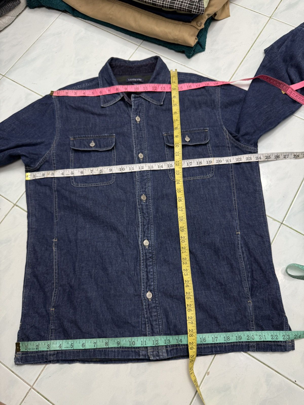 Lands' End 🔥🔥🔥ARCHIVE LANDS END DENIM SHIRTS Size US L / EU 52-54 / 3 - 11 Thumbnail