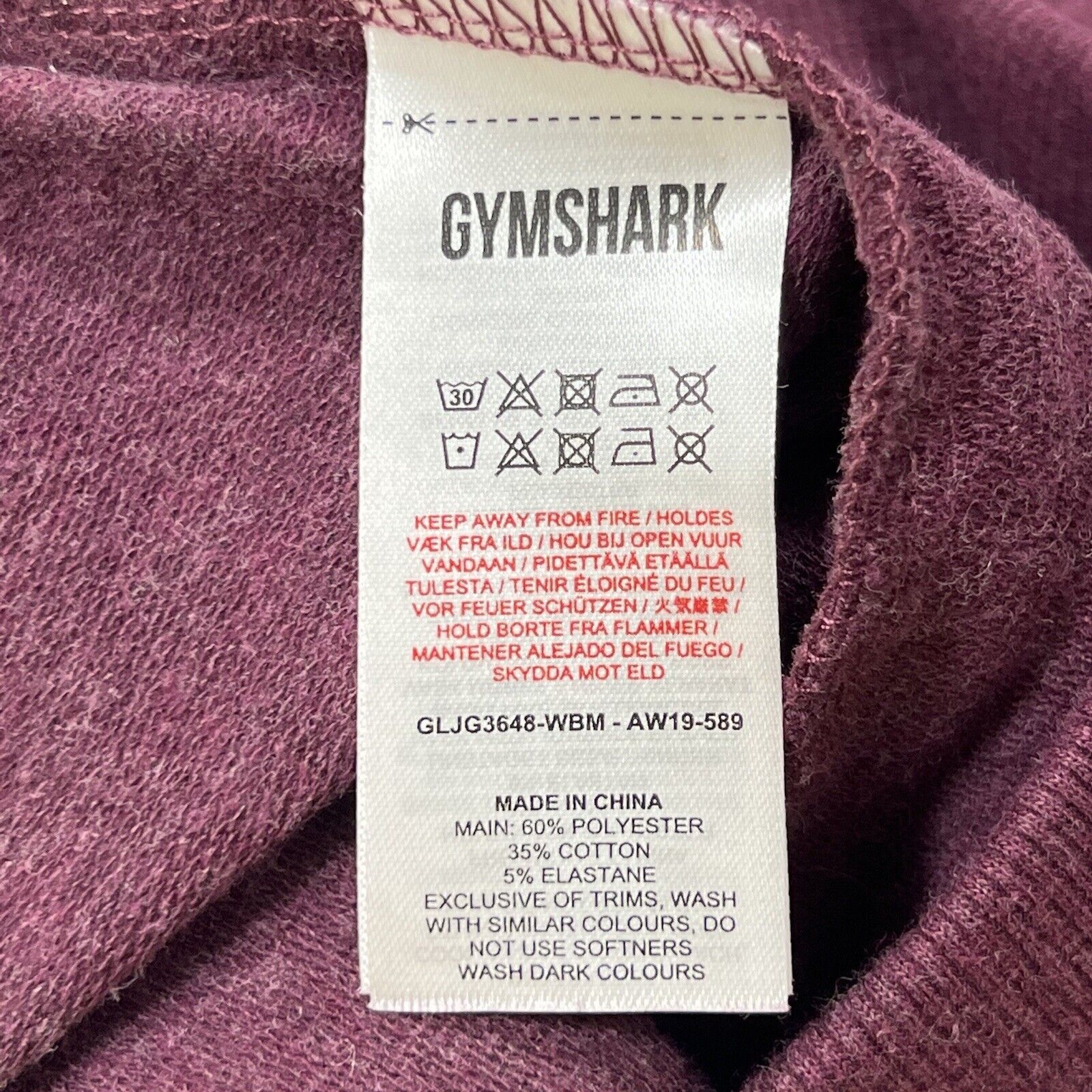Gymshark GymShark Purple Ankle Wrap Drawstring Cropped Sweatpants Size 28" / US 6 / IT 42 - 12 Thumbnail