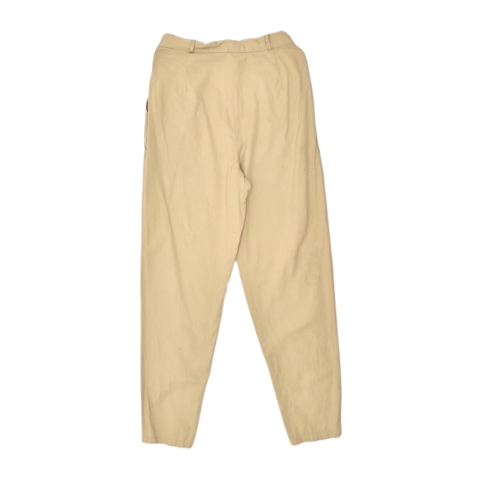 Vintage VINTAGE Womens Chino Trousers W26 L28 Beige Cotton Pegged Size 26" / US 2 / IT 38 - 2 Thumbnail