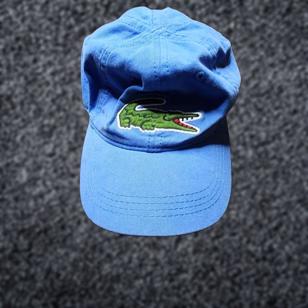 Lacoste VINTAGE Lacoste Blue Big Logo Baseball Cap Hat Adjustable Lightweight Mens Size ONE SIZE - 1 Thumbnail