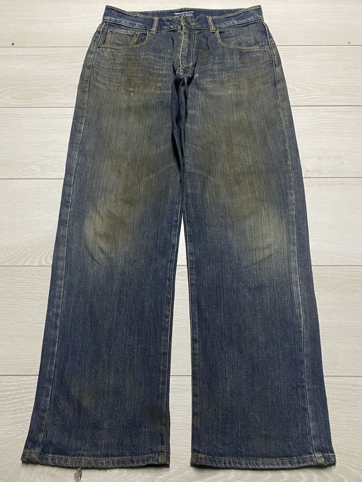 VILLAND Vintage Villand Dirty Grunge Distressed Baggy Jeans Size US 32 / EU 48 - 1 Thumbnail