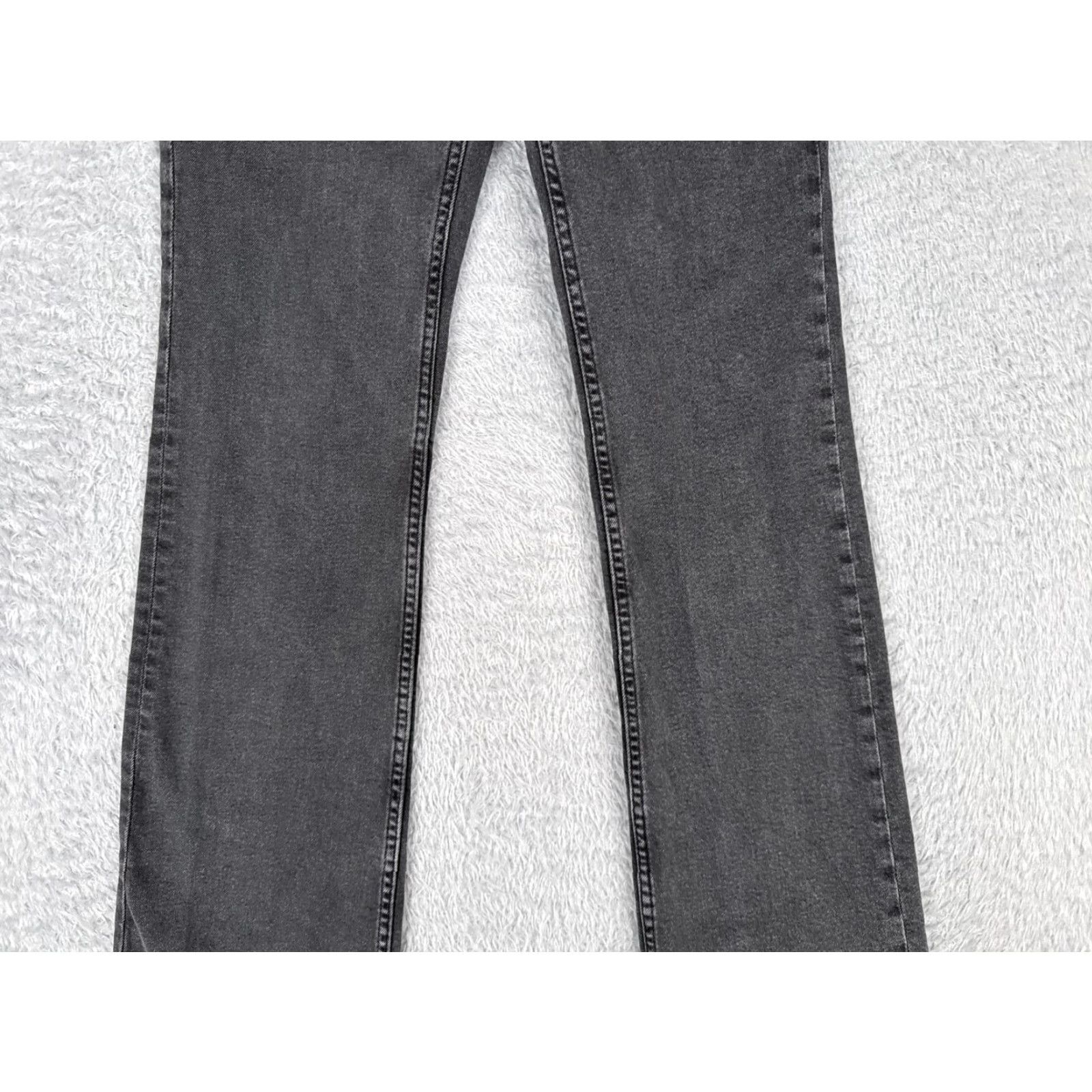 Vintage Divider Jeans Womens 6 Black No Waist Flared Cotton Blend Mid Rise Cotton 26x30 Size 28" / US 6 / IT 42 - 3 Thumbnail