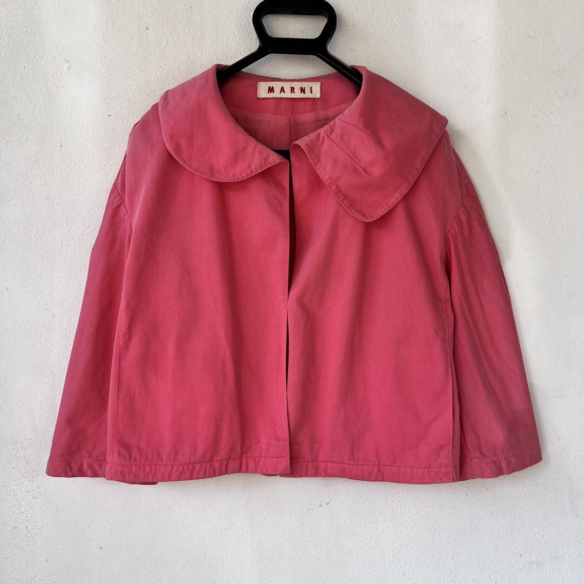 Marni Marni Cropped Peter Pan Collar Cotton Jacket Made in Italy Size XS / US 0-2 / IT 36-38 - 1 Thumbnail