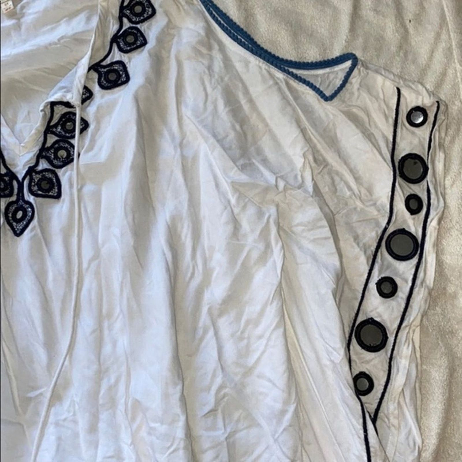 Other Accuracy White Kaftan Bathing Suit Cover-Up | Sz M Size M / US 6-8 / IT 42-44 - 6 Thumbnail