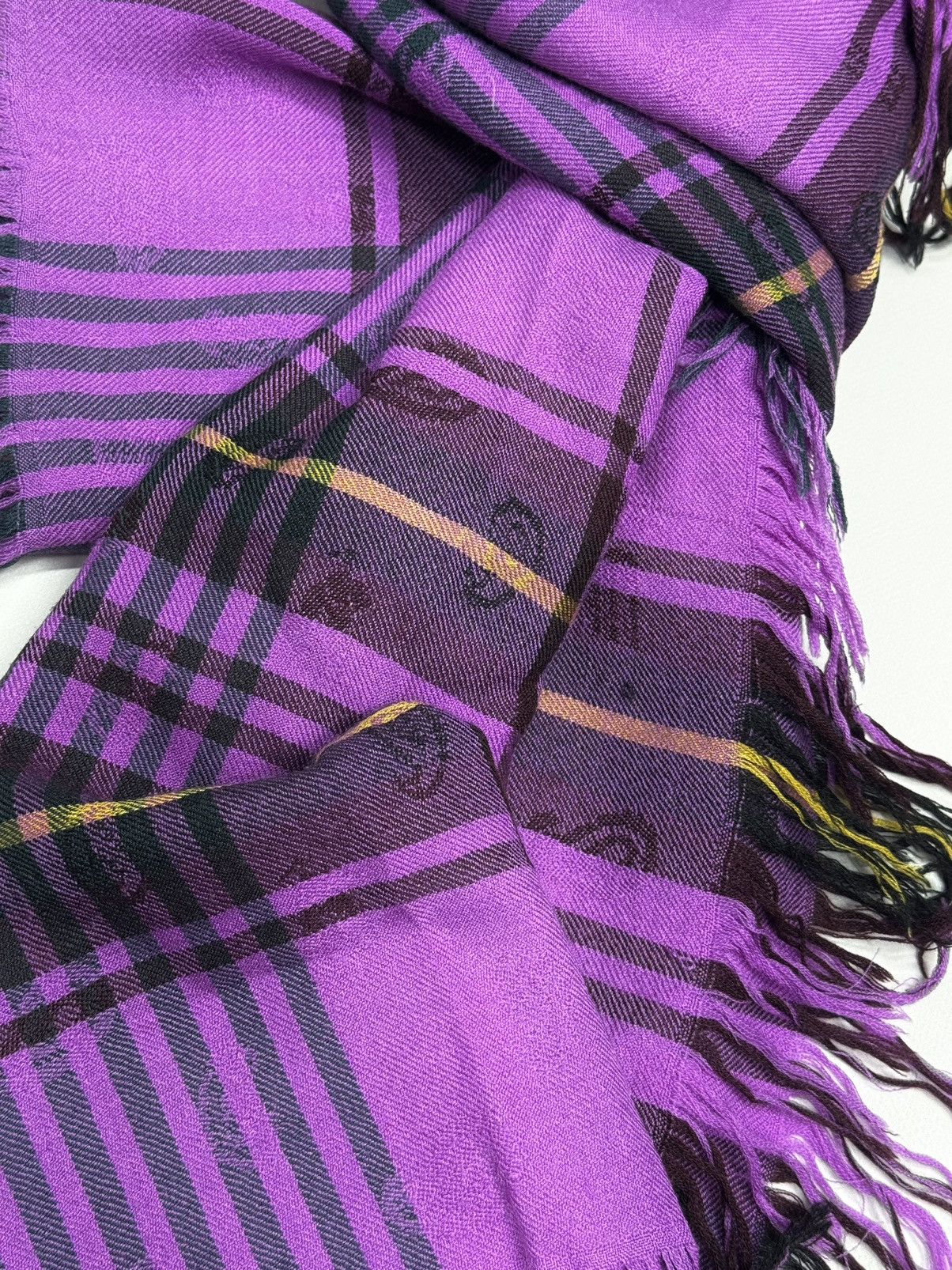 Etro Etro Wool Silk Scarf Paisley Plaid Wrap Boho Luxury Archive Size ONE SIZE - 9 Thumbnail
