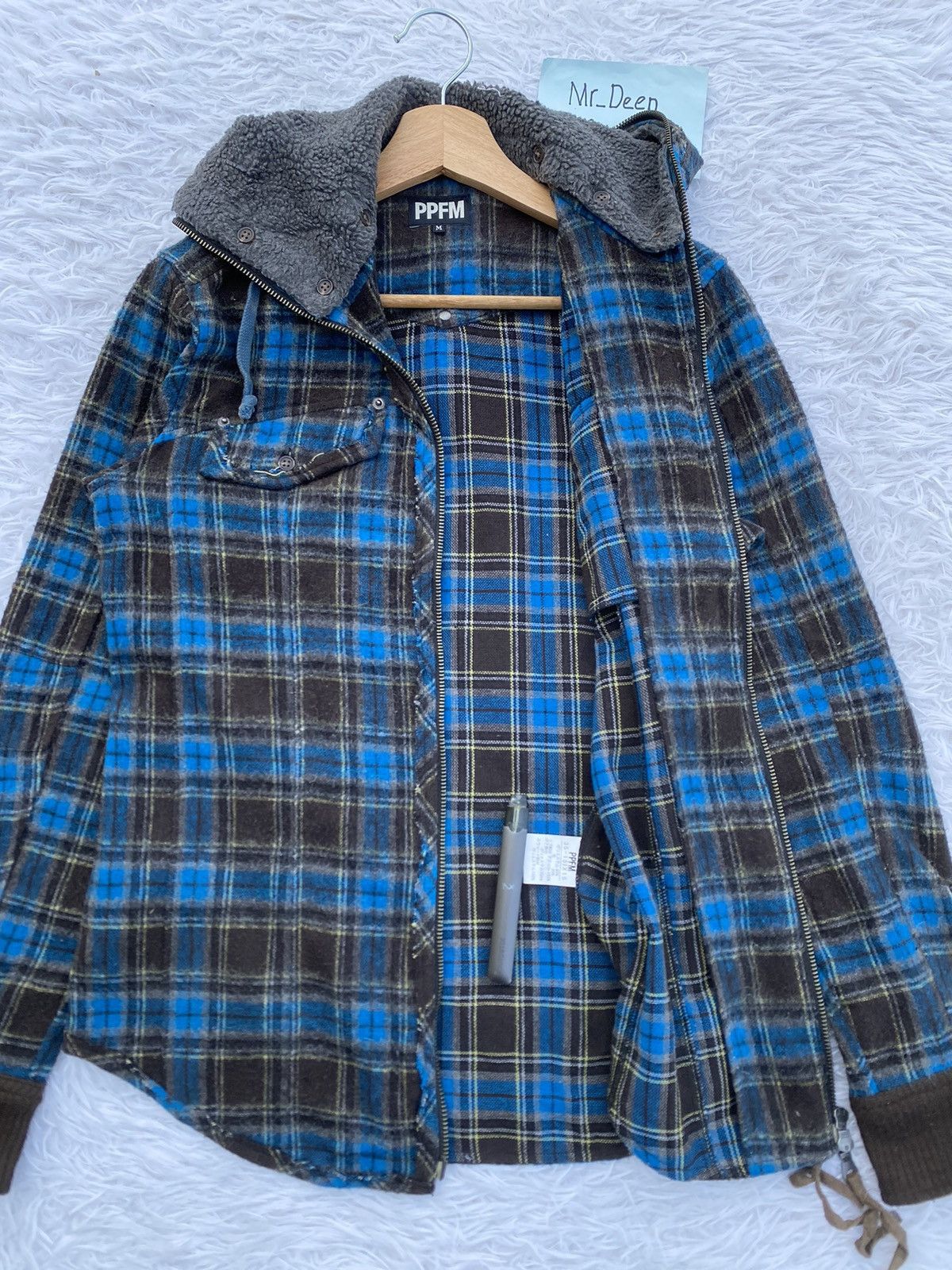 PPFM Rare Vintage PPFM Hooded Flannel Size US M / EU 48-50 / 2 - 11 Thumbnail