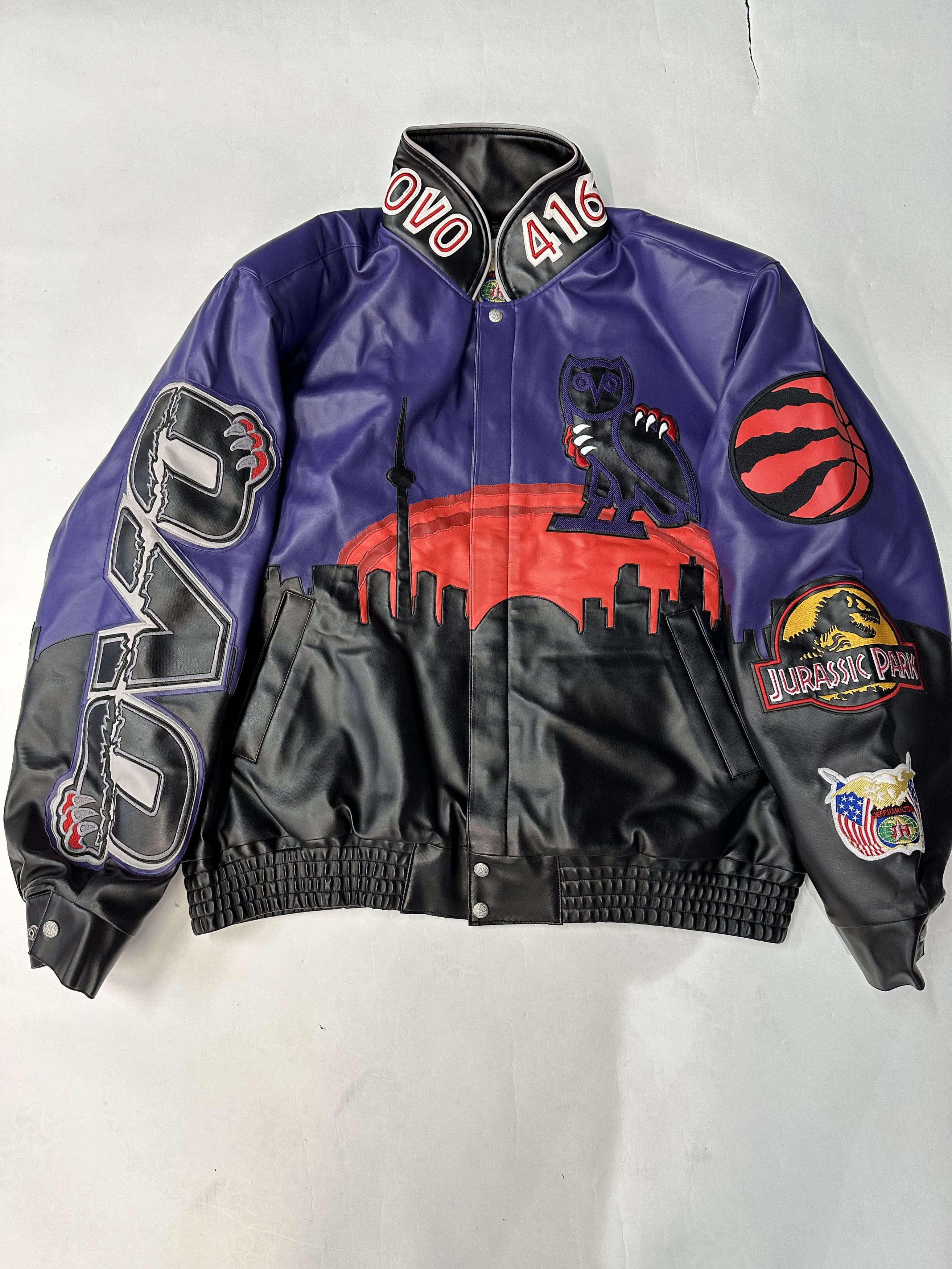 OVO x Jeff Hamilton Raptors Jurassic Park Varsity Jacket